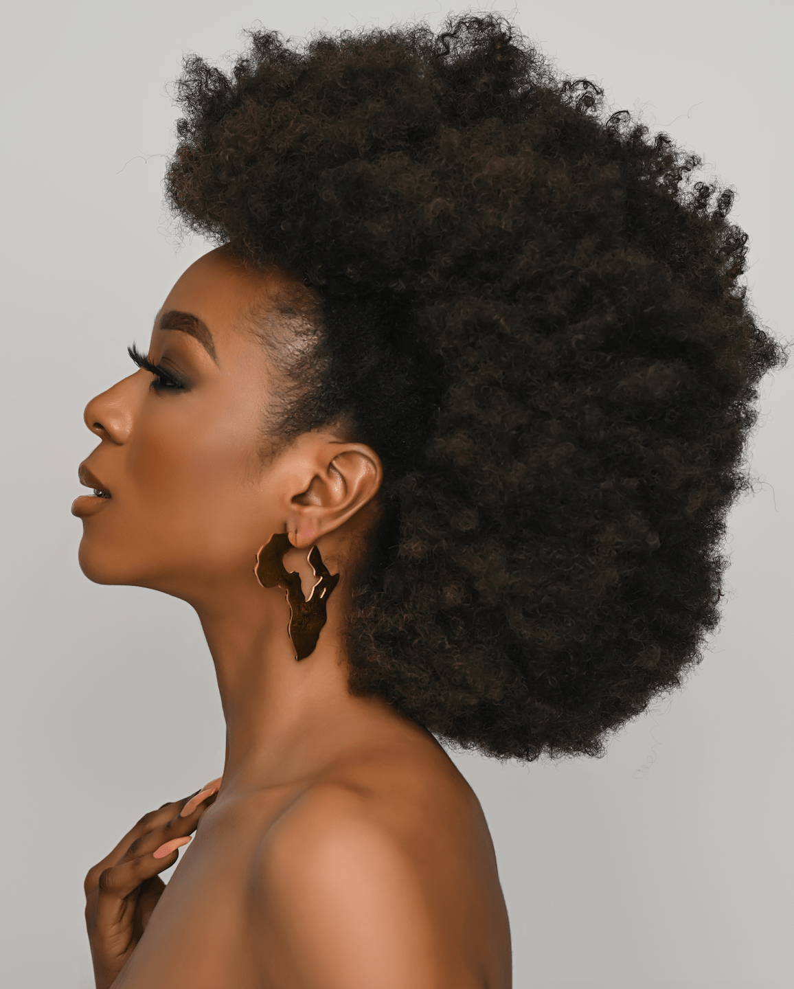 Africa Map Shaped Stainless Steel Statement Drop Earrings - Fatisha Boutique