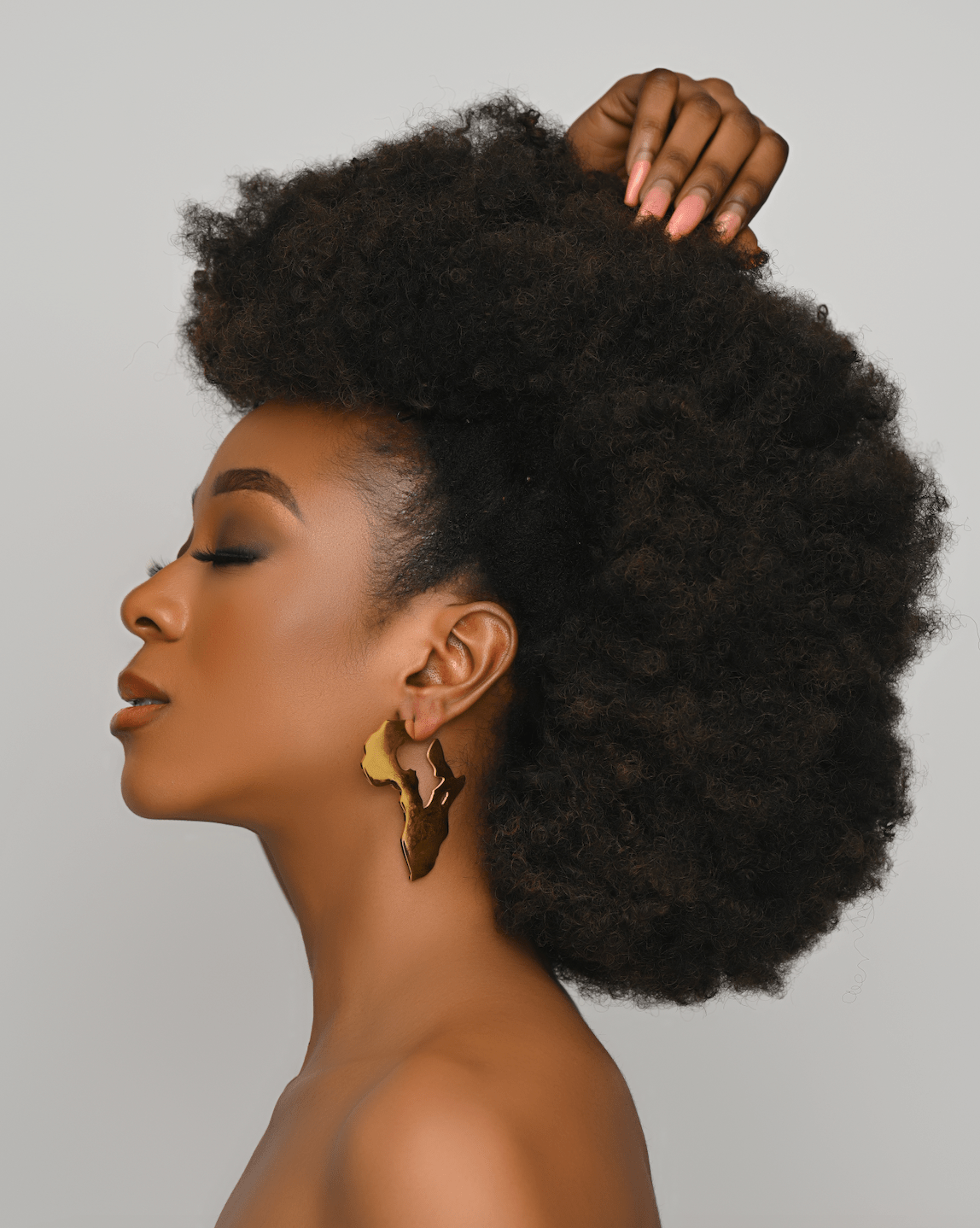 Africa Map Shaped Stainless Steel Statement Drop Earrings - Fatisha Boutique