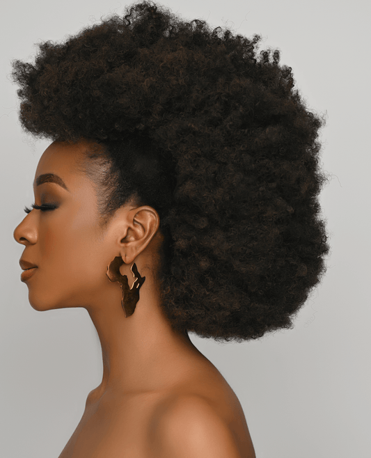 Africa Map Shaped Stainless Steel Statement Drop Earrings - Fatisha Boutique