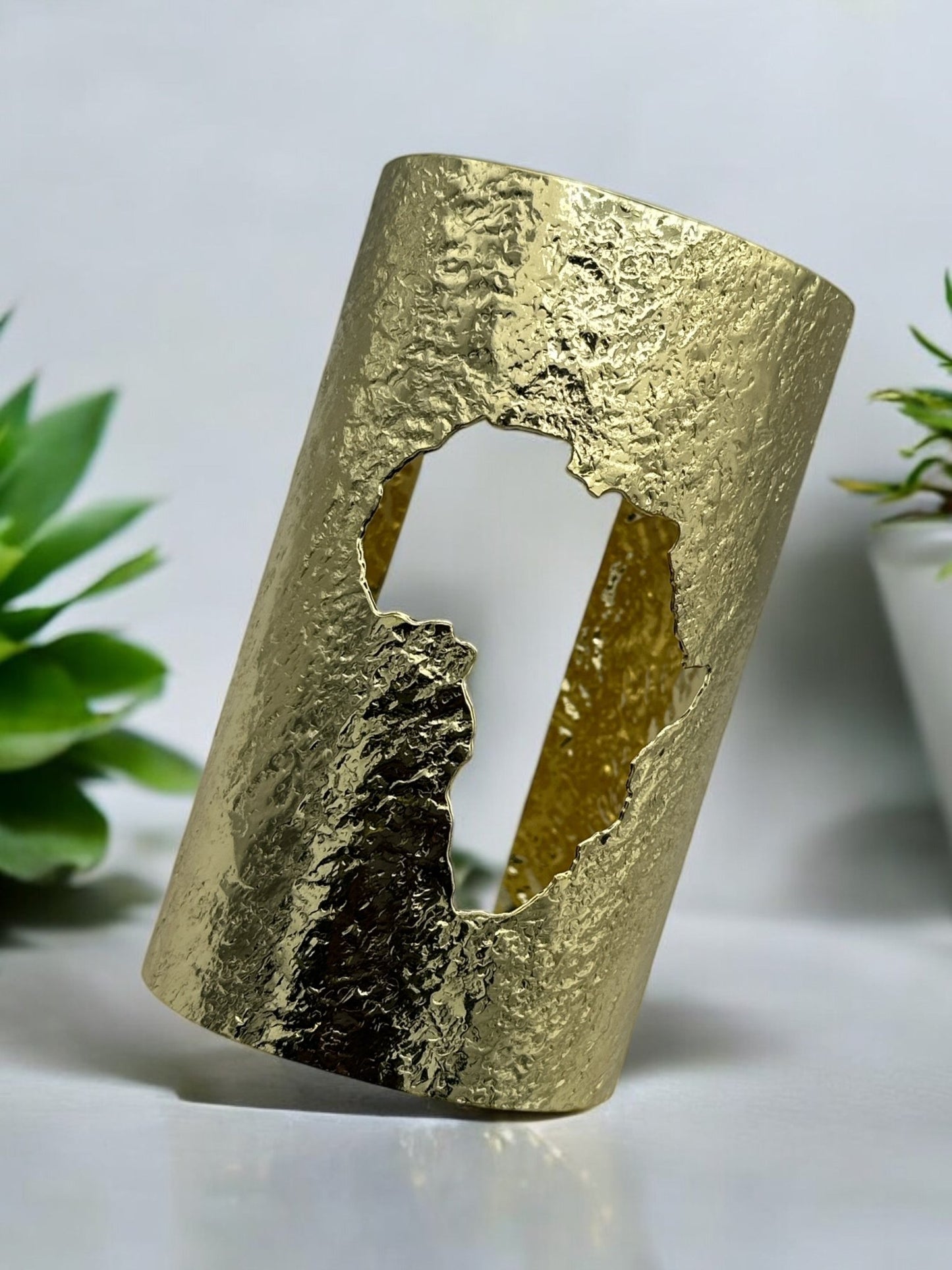 African Map Brass Statement Bracelet Bangle Cuff - Fatisha Boutique