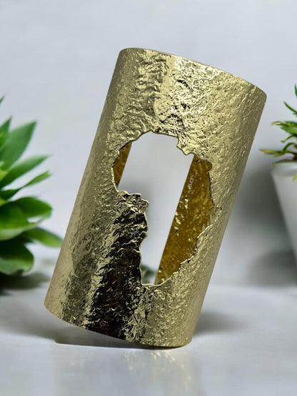African Map Brass Statement Bracelet Bangle Cuff - Fatisha Boutique