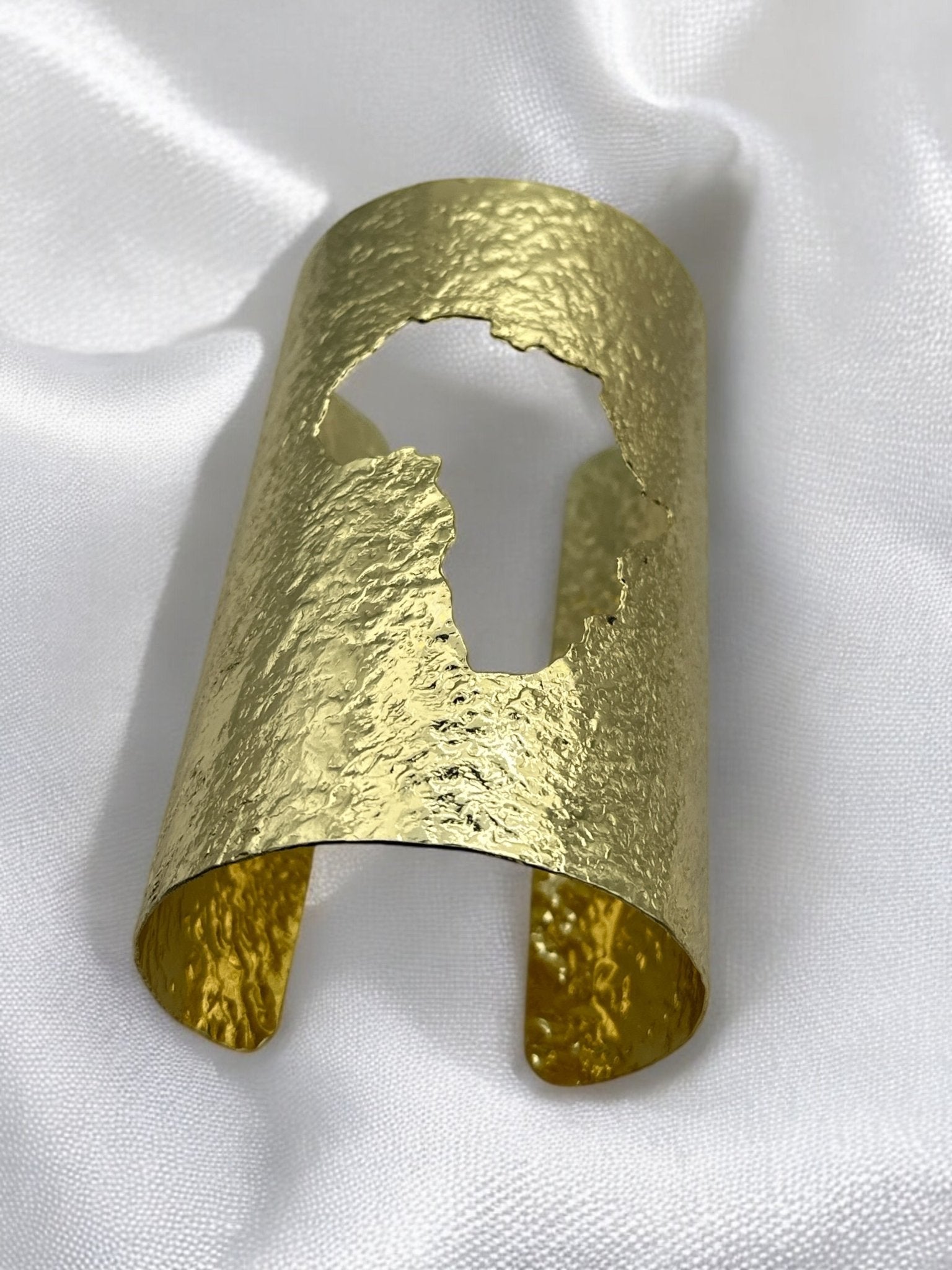 African Map Brass Statement Bracelet Bangle Cuff - Fatisha Boutique