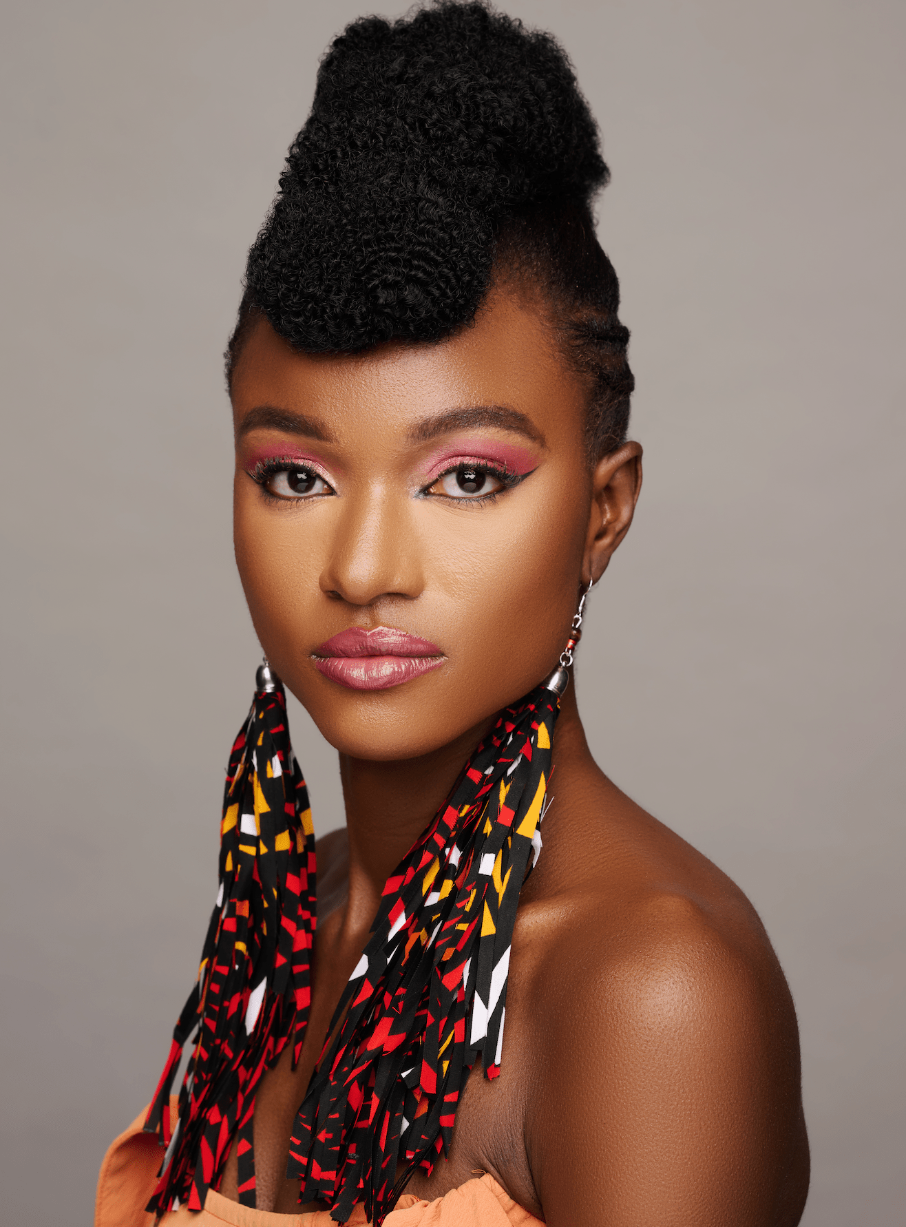 Ankara Print Extra Long Fringed Tassel Bohemian Dangle Earrings - Fatisha Boutique