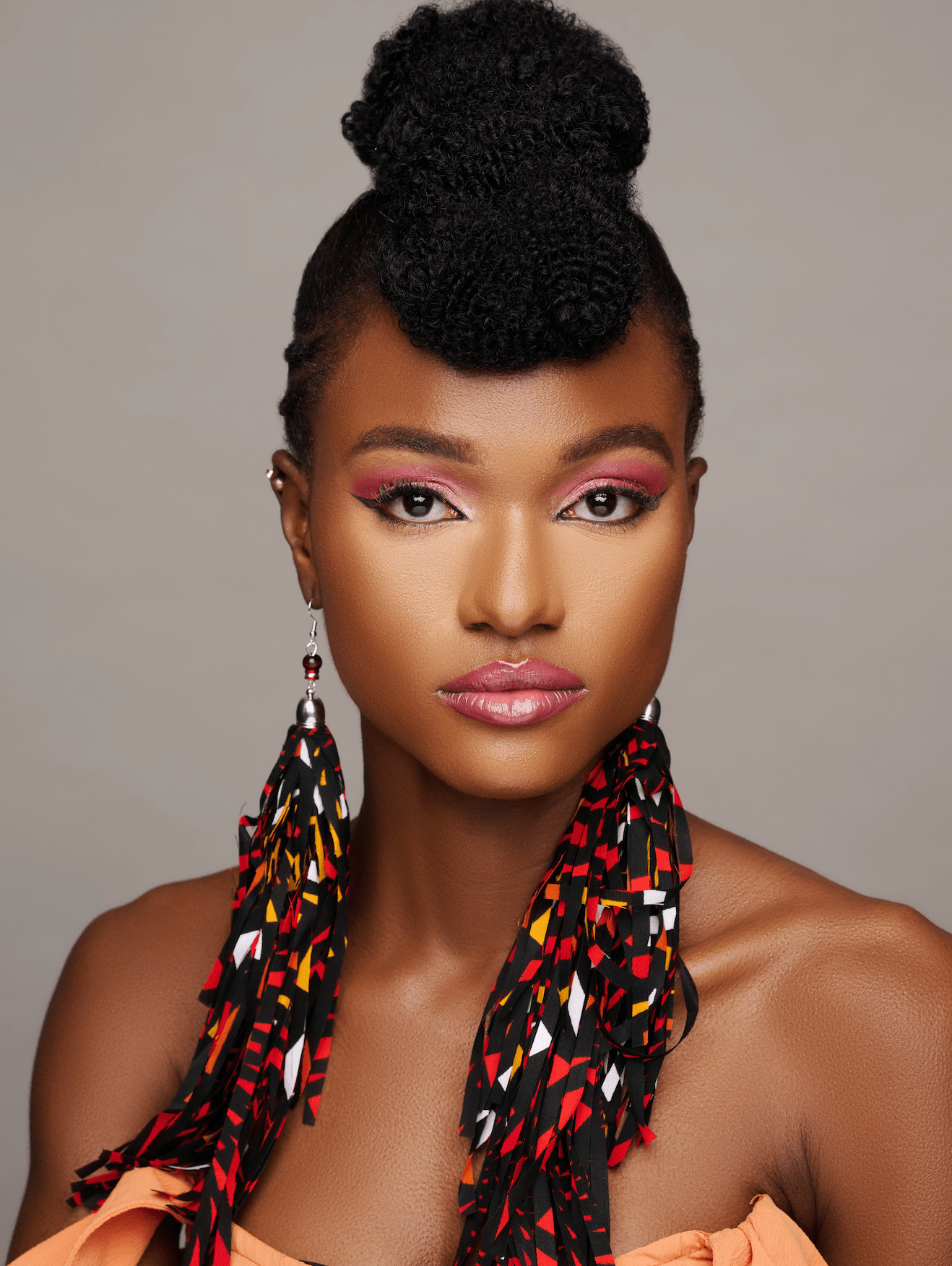 Ankara Print Extra Long Fringed Tassel Bohemian Dangle Earrings - Fatisha Boutique