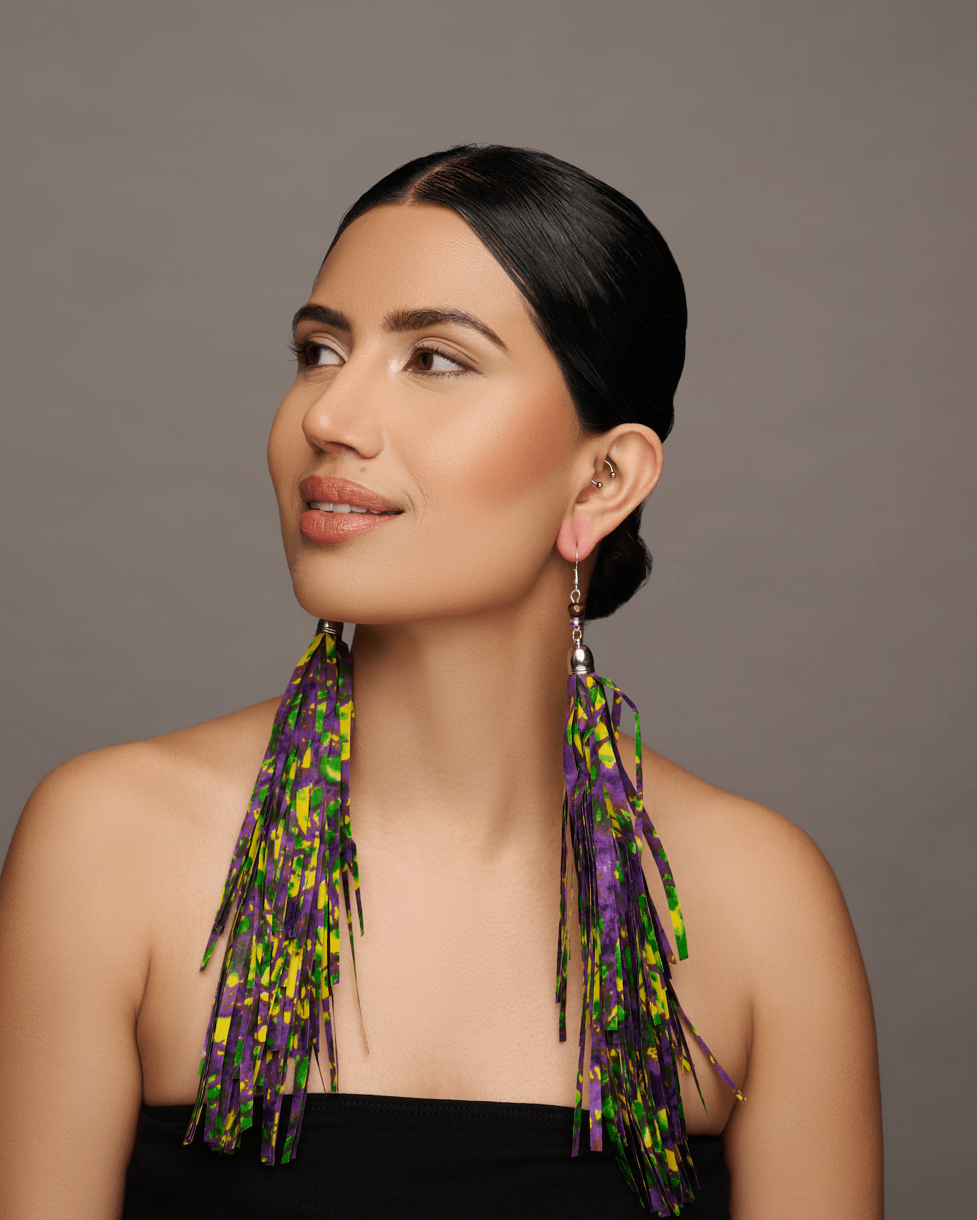 Ankara Print Extra Long Fringed Tassel Bohemian Dangle Earrings - Fatisha Boutique