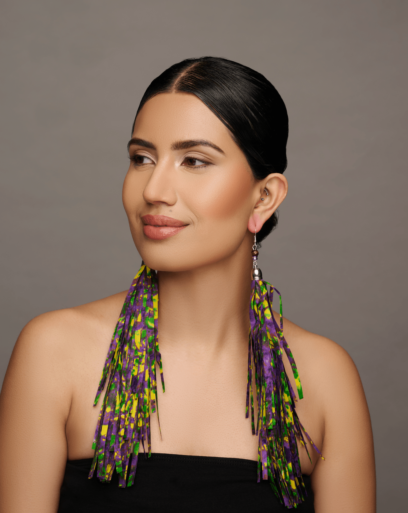 Ankara Print Extra Long Fringed Tassel Bohemian Dangle Earrings - Fatisha Boutique