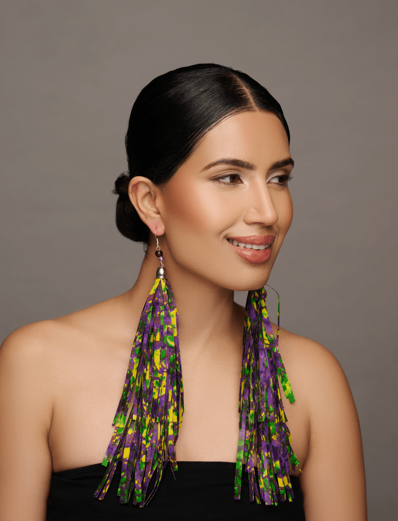 Ankara Print Extra Long Fringed Tassel Bohemian Dangle Earrings - Fatisha Boutique