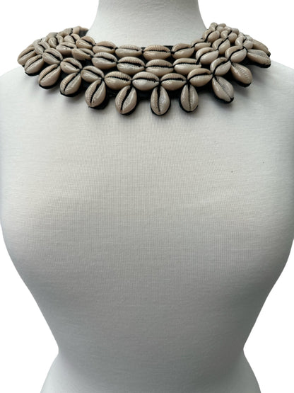 Authentic African Cowrie Seashell Beaded CollarNecklace - Fatisha Boutique