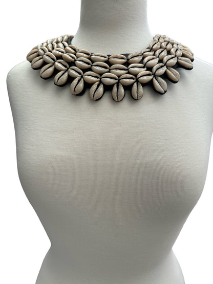 Authentic African Cowrie Seashell Beaded CollarNecklace - Fatisha Boutique