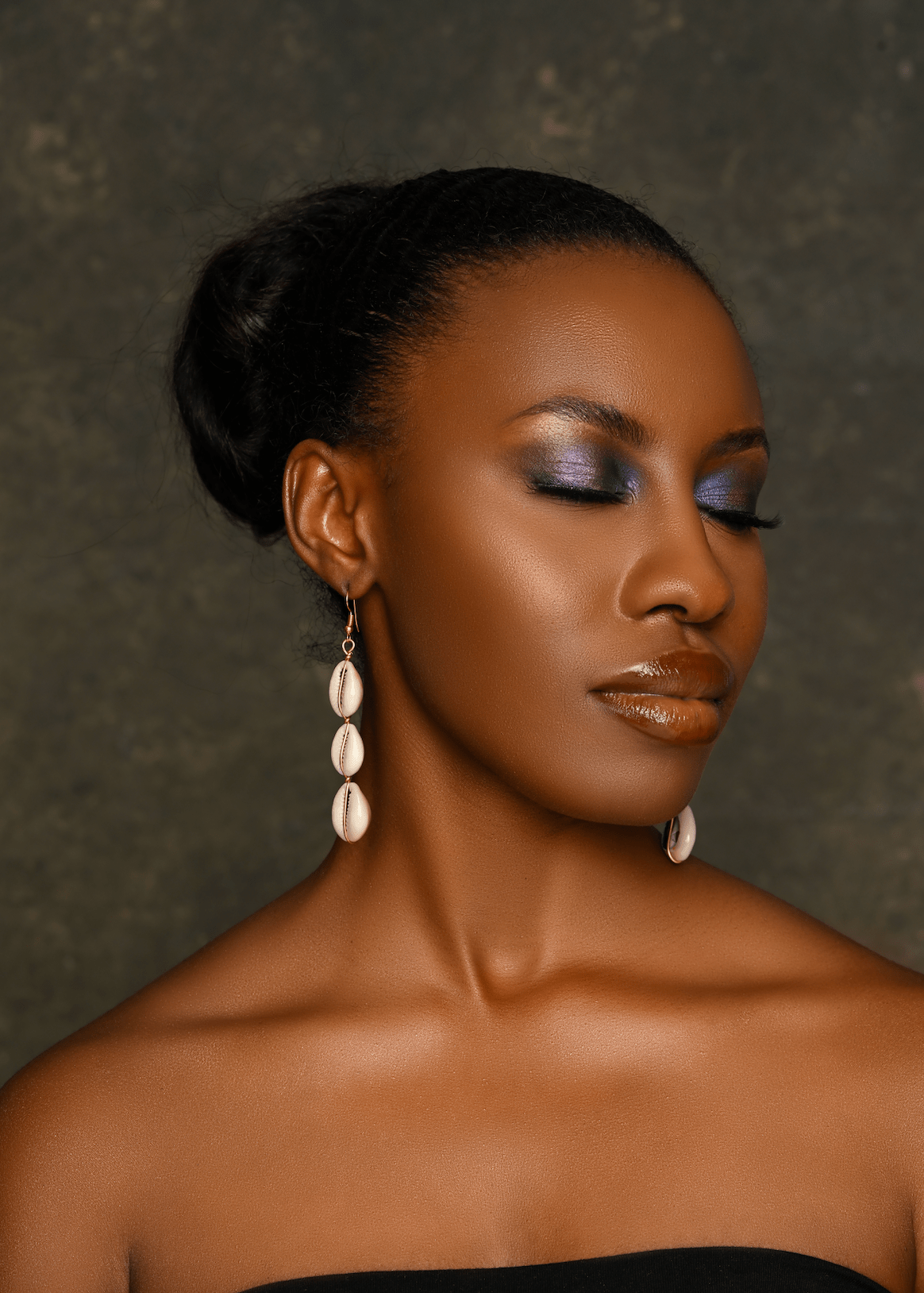 Authentic African Cowrie Seashell Long Dangle Earrings - Fatisha Boutique