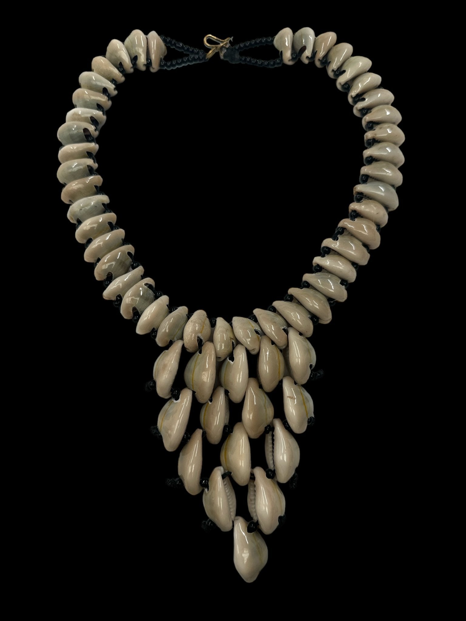 Authentic African Cowrie Seashells Beaded Necklace Pendant - Fatisha Boutique