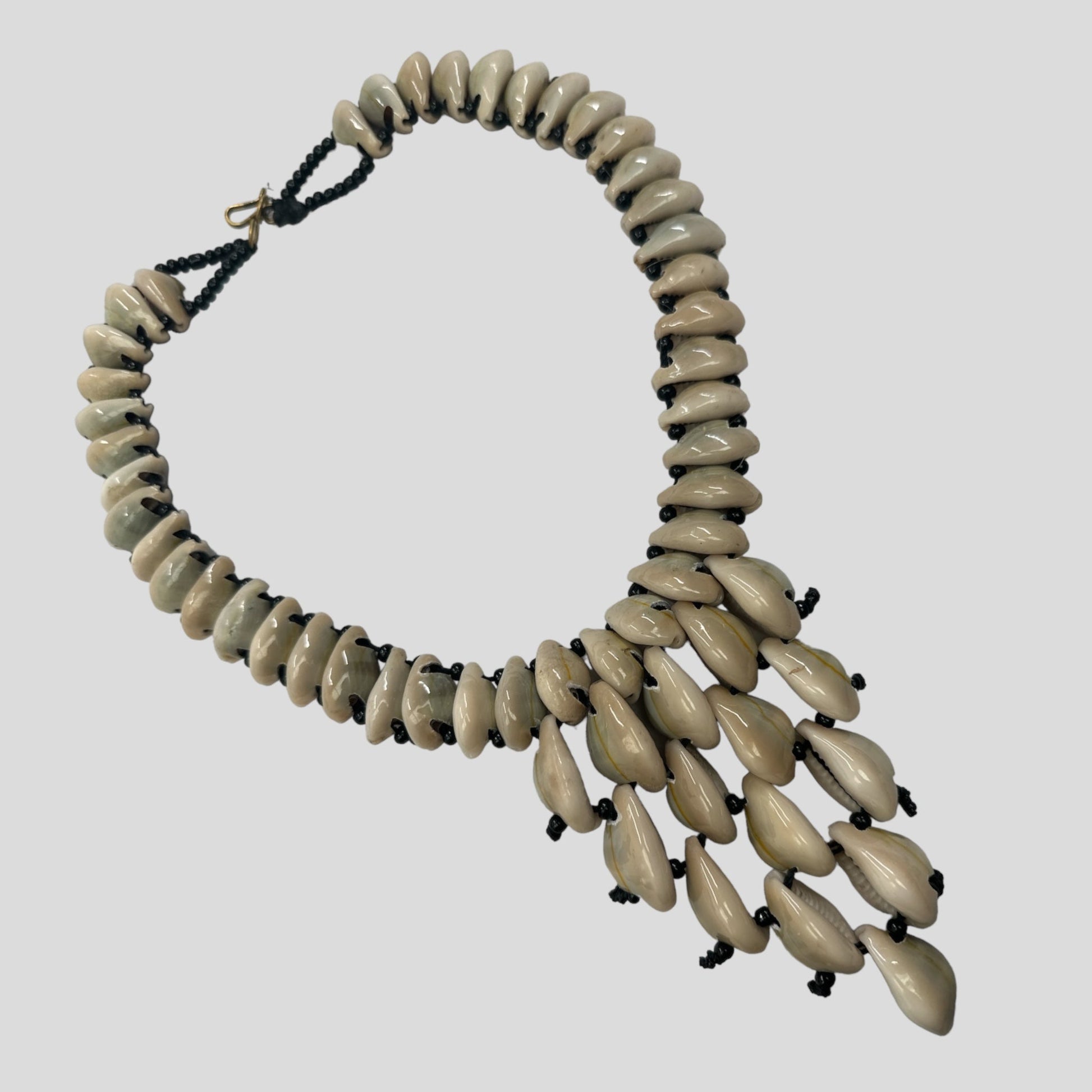 Authentic African Cowrie Seashells Beaded Necklace Pendant - Fatisha Boutique