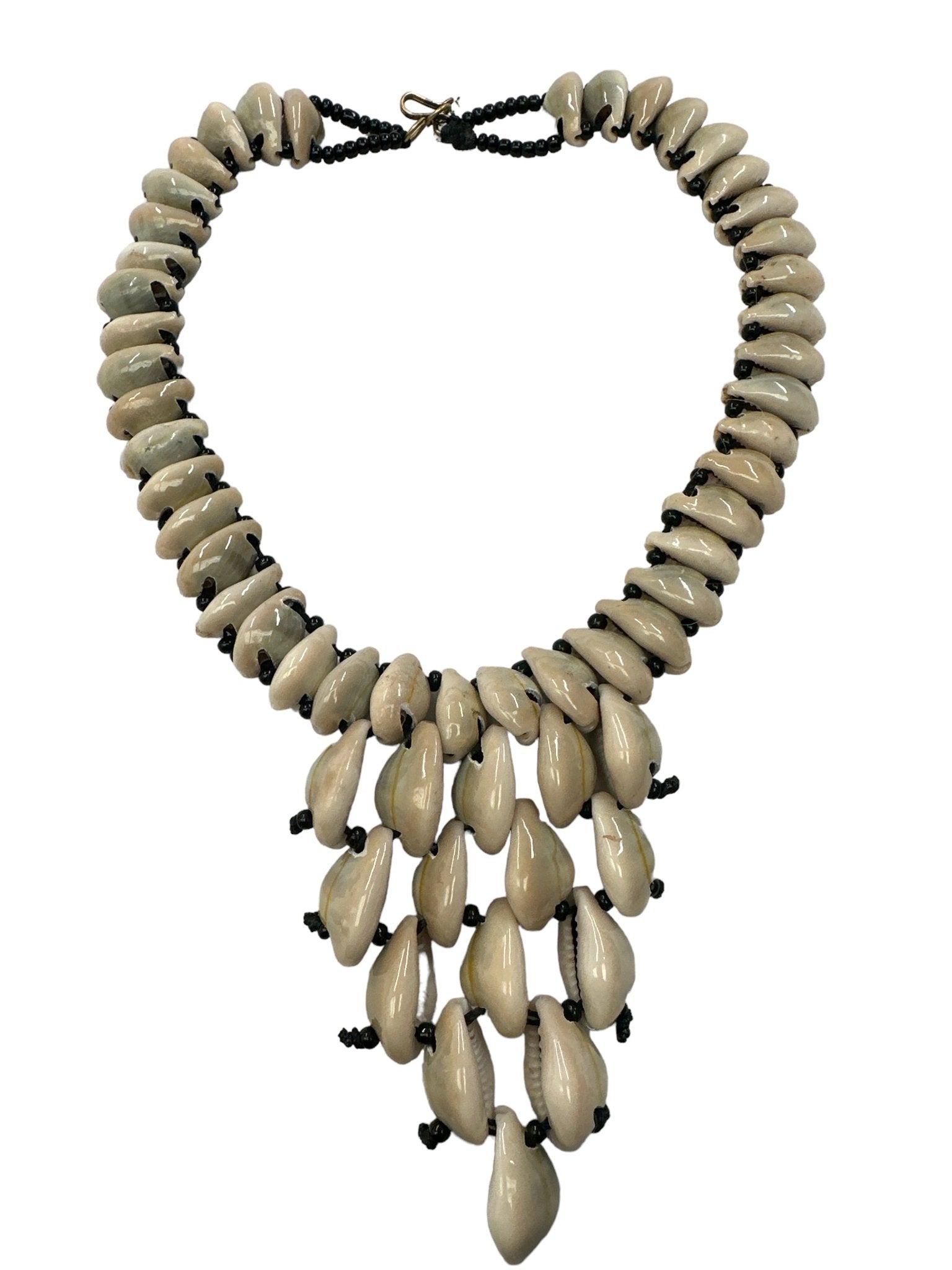 Authentic African Cowrie Seashells Beaded Necklace Pendant - Fatisha Boutique