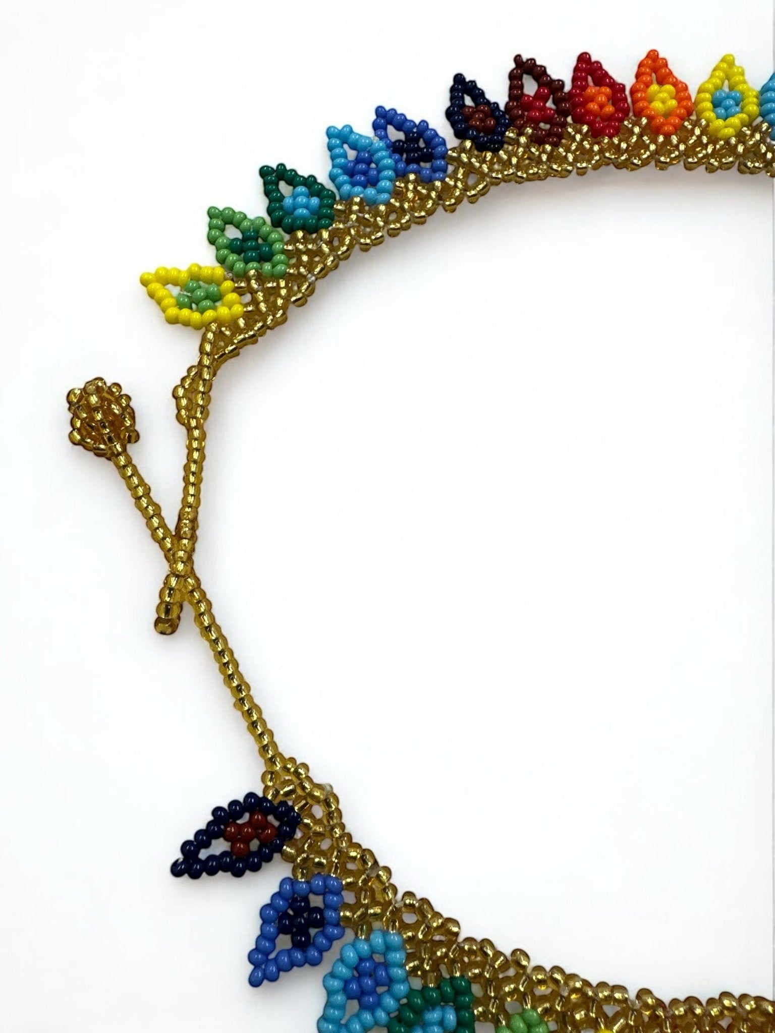Authentic African Handmade Beaded Choker Necklace – Vibrant Multicolor Ethnic Jewellery for Women - Fatisha Boutique