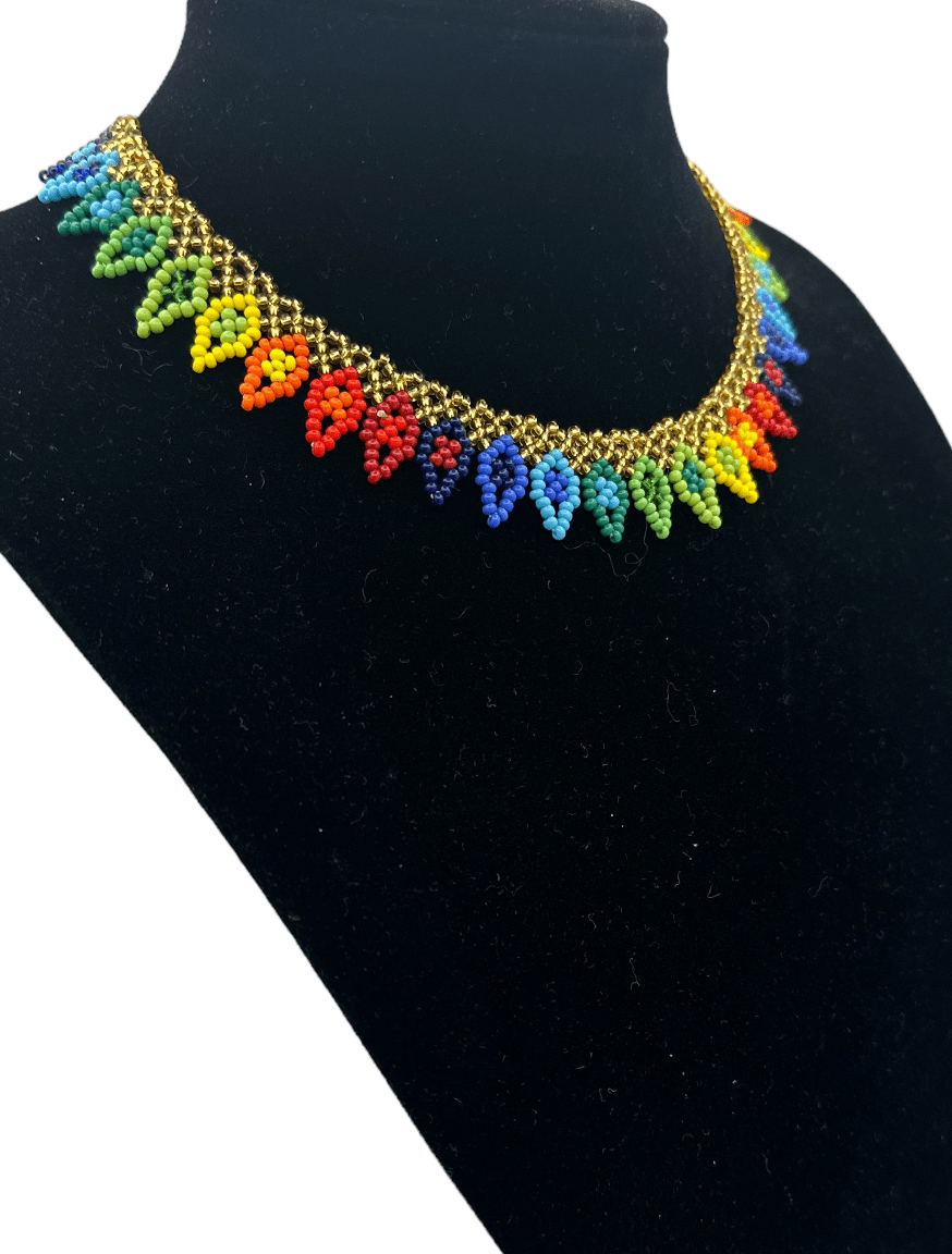 Authentic African Handmade Beaded Choker Necklace – Vibrant Multicolor Ethnic Jewellery for Women - Fatisha Boutique