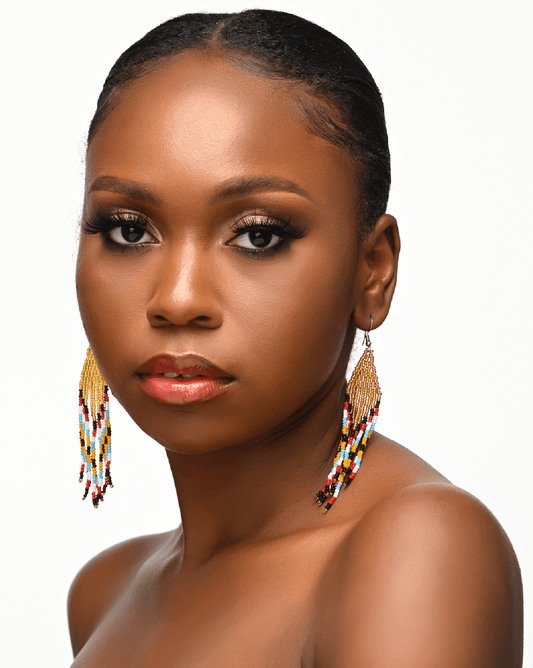 Authentic African Maasai Zulu Style Tribal Ethnic Dangle Earrings - Fatisha Boutique