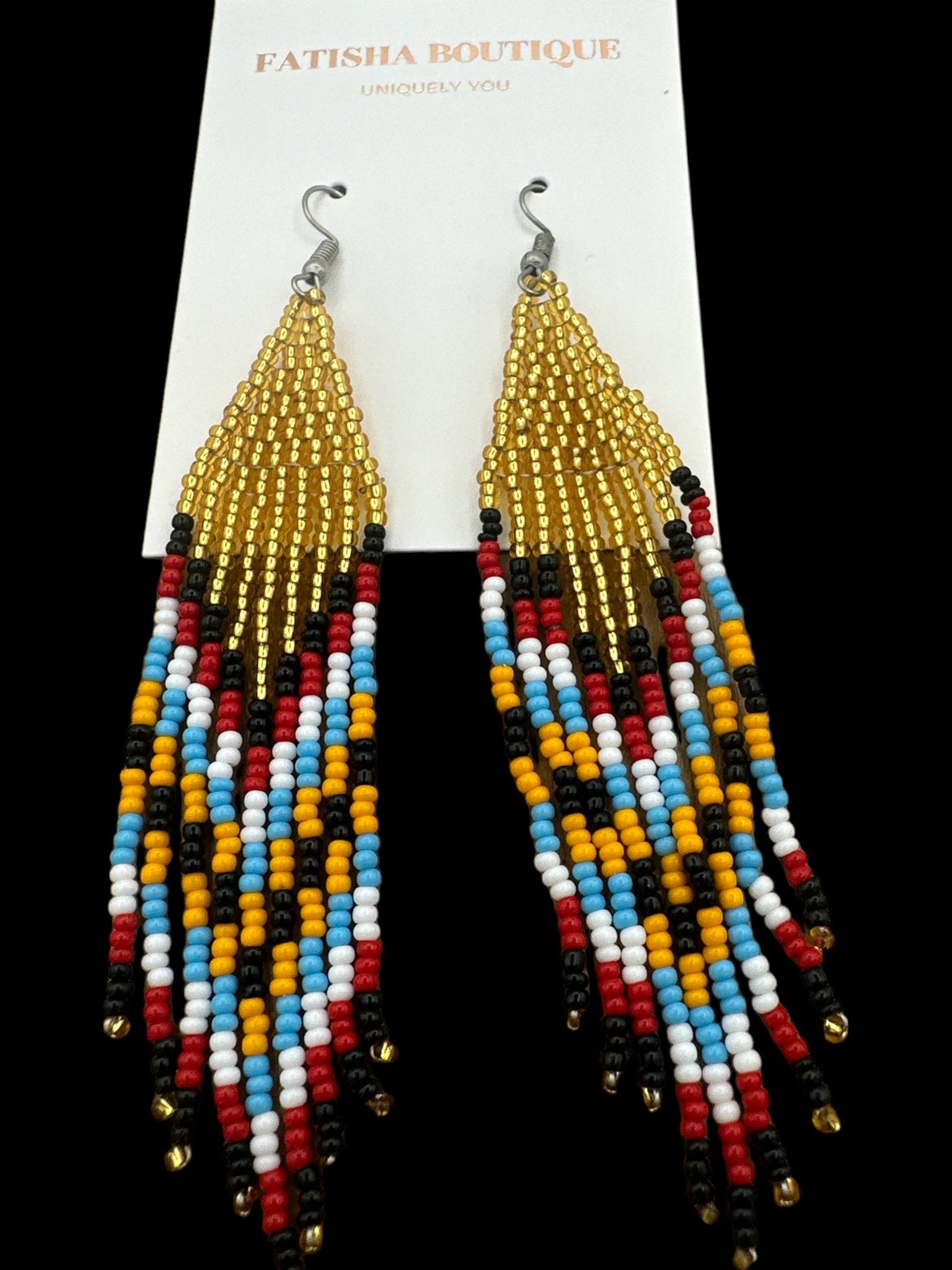 Authentic African Maasai Zulu Style Tribal Ethnic Dangle Earrings - Fatisha Boutique