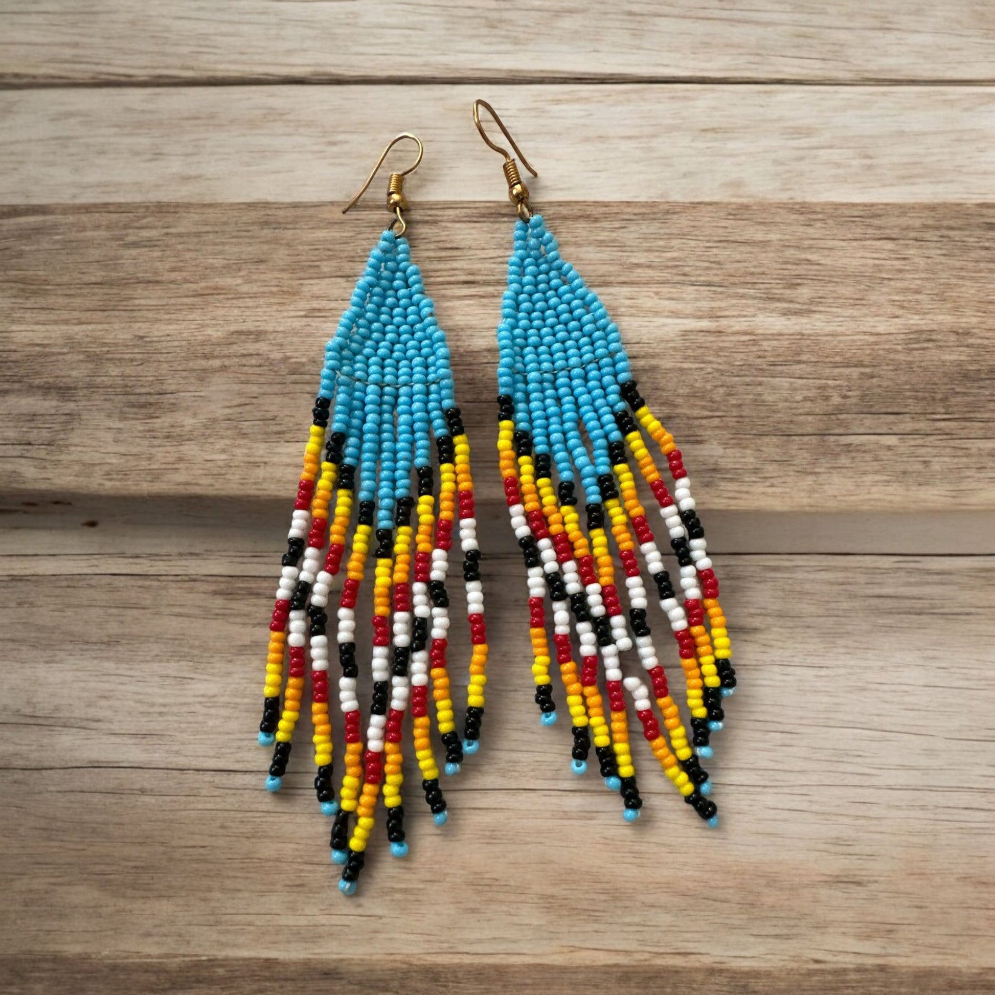 Authentic African Maasai Zulu Style Tribal Ethnic Dangle Earrings - Fatisha Boutique