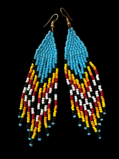 Authentic African Maasai Zulu Style Tribal Ethnic Dangle Earrings - Fatisha Boutique