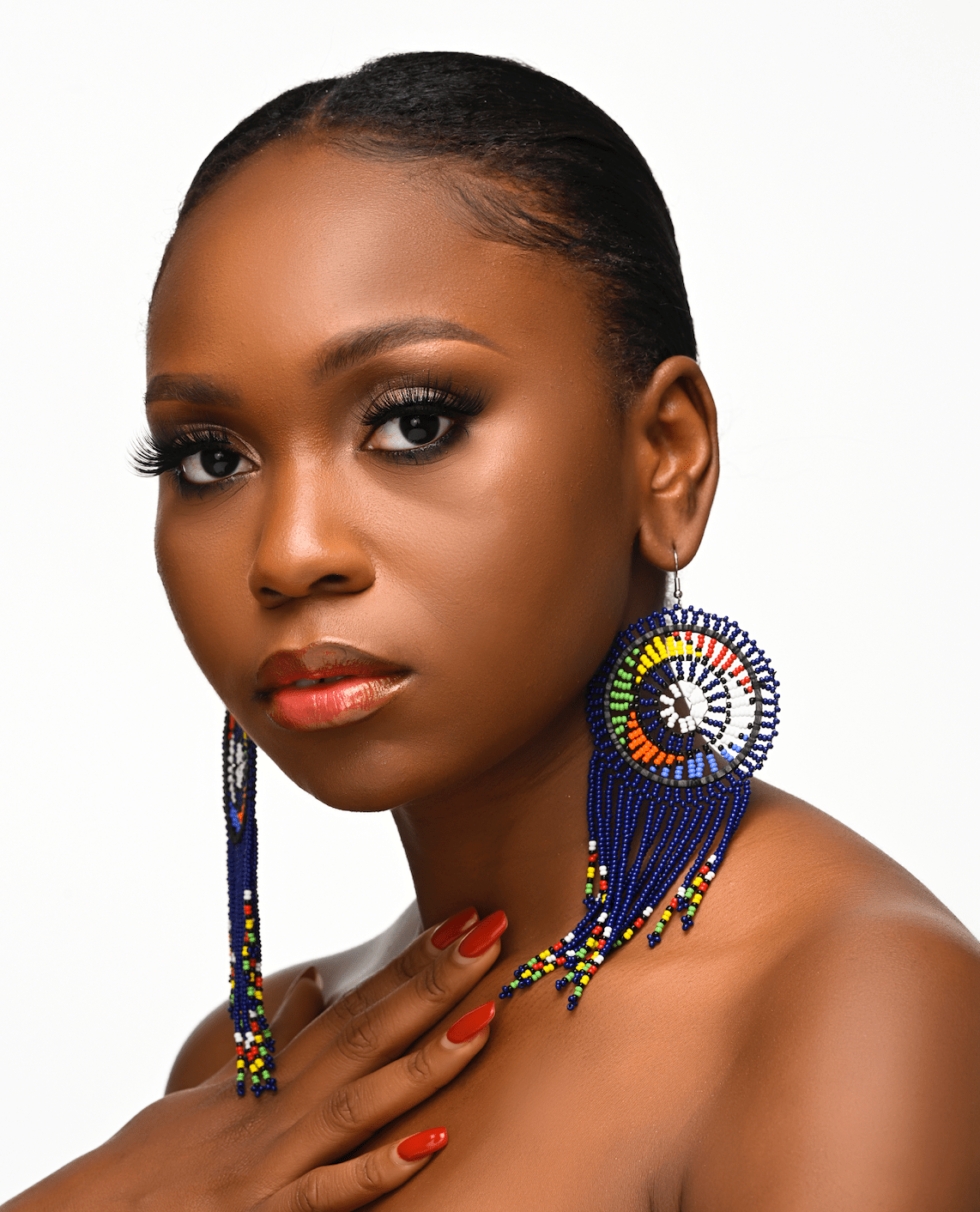 Authentic African Maasai Zulu Tribal Ethnic Long Tassel Dangle Earrings - Fatisha Boutique