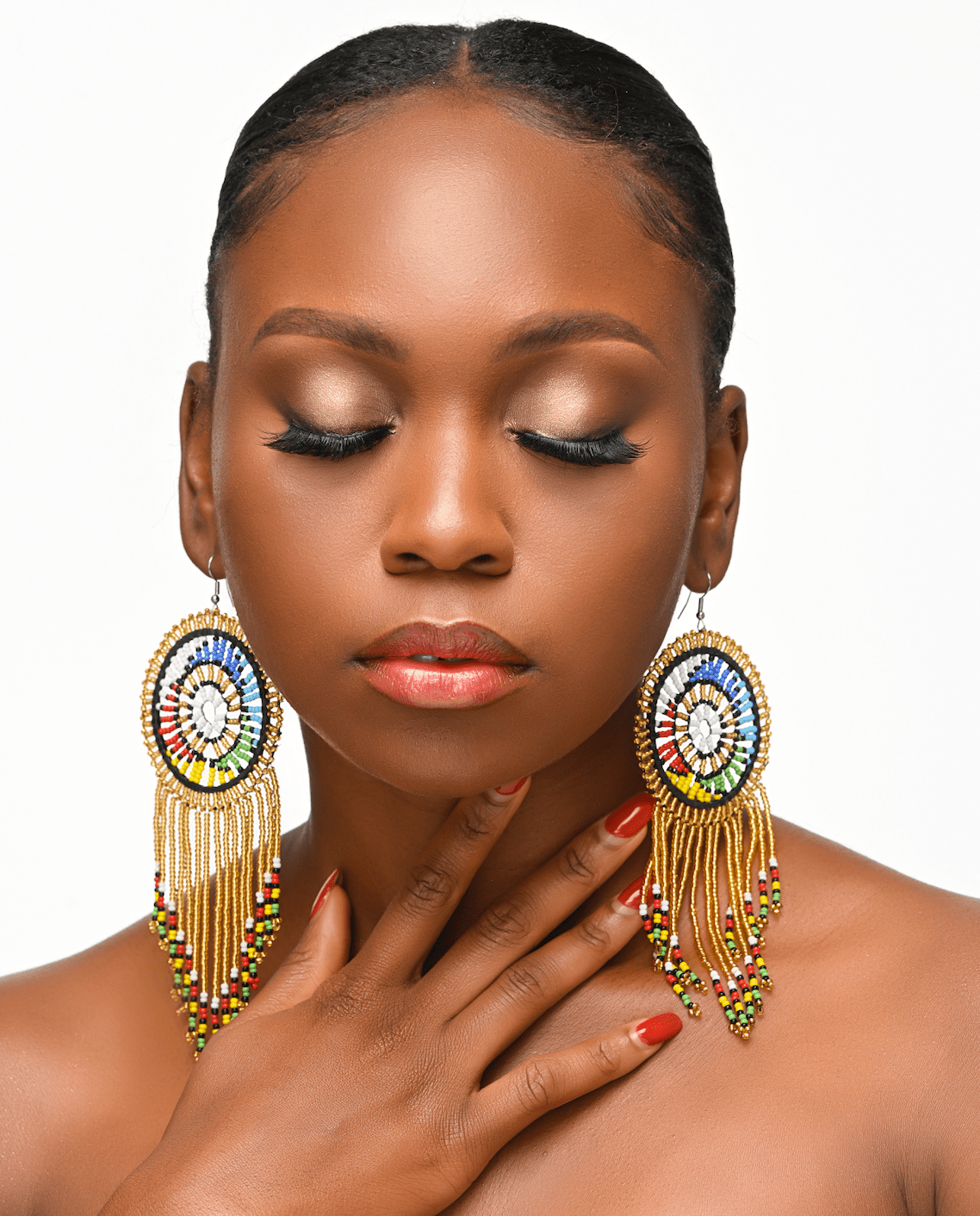 Authentic African Maasai Zulu Tribal Ethnic Long Tassel Dangle Earrings - Fatisha Boutique