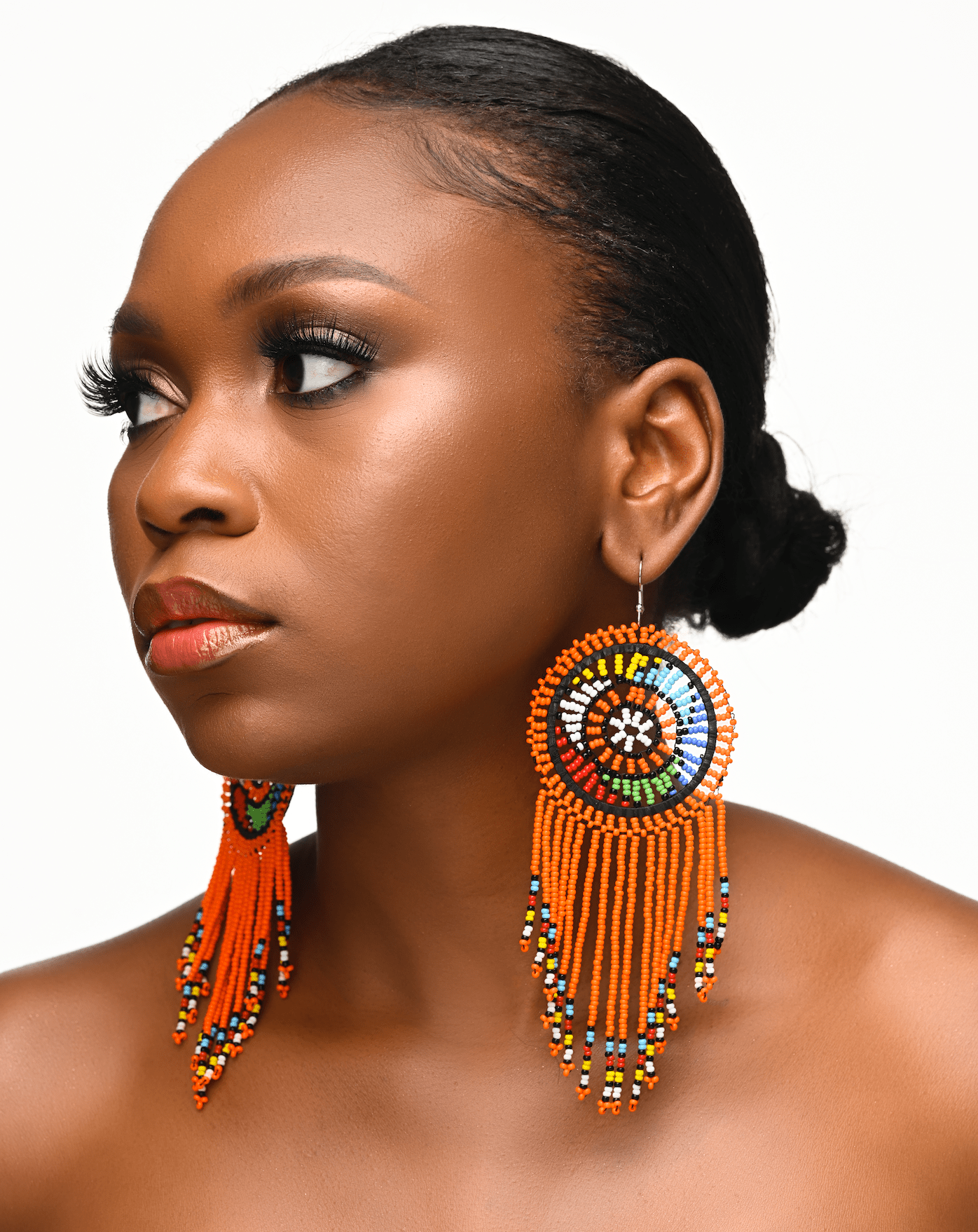 Authentic African Maasai Zulu Tribal Ethnic Long Tassel Dangle Earrings - Fatisha Boutique