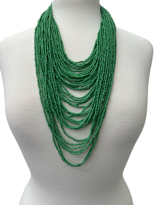 Authentic African Multi Strand Green Beaded Necklaces - Fatisha Boutique