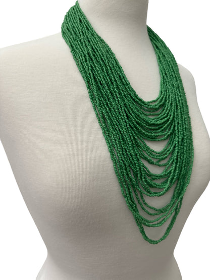 Authentic African Multi Strand Green Beaded Necklaces - Fatisha Boutique