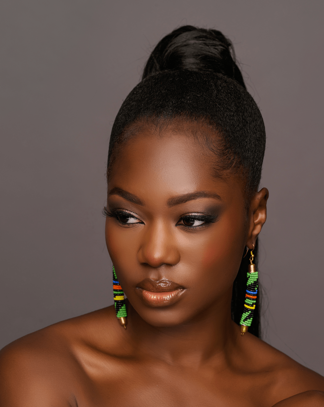 Authentic African Multicoloured Beaded Ethnic Dangle Earrings - Fatisha Boutique
