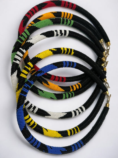 Authentic African Zulu Style Designed Beaded Ethnic Necklaces - Fatisha Boutique
