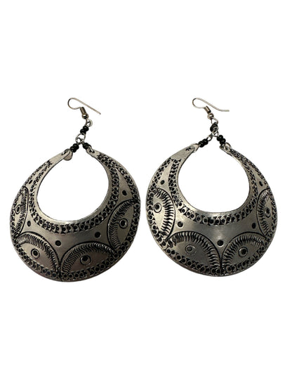 Authentic Engraved African Aluminium Dangle Earrings - Fatisha Boutique