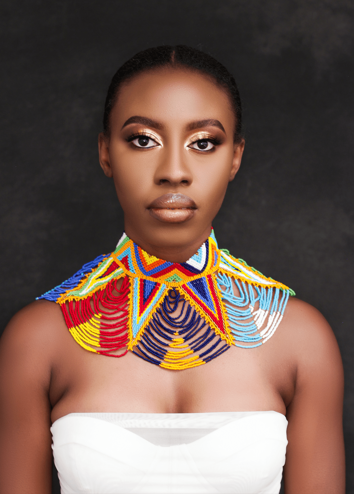 Authentic Maasai Zulu Multicolour Tribal Ethnic Beaded Collar Choker Necklace - Fatisha Boutique
