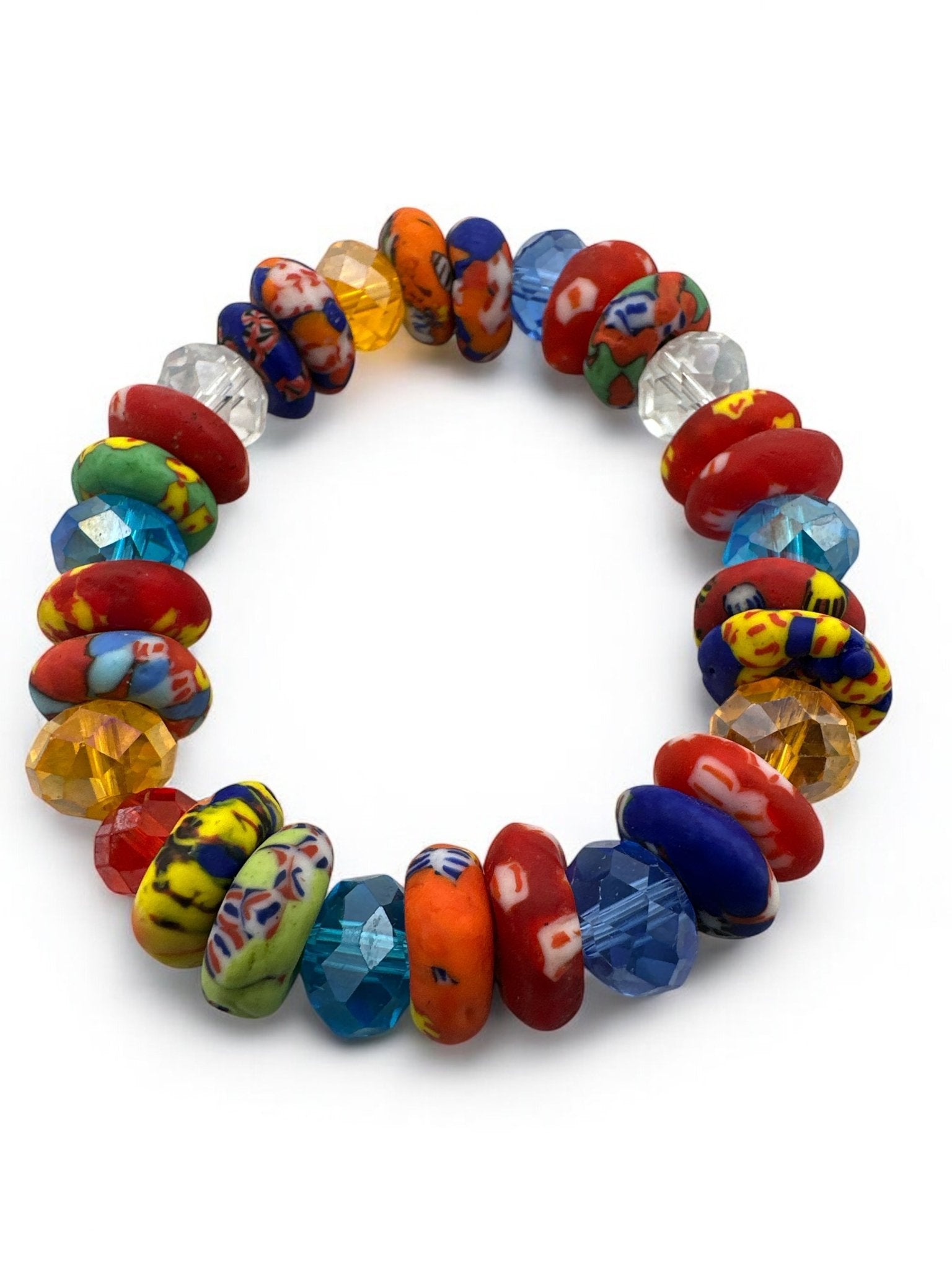 Authentic West African Multicoloured Korobo Beaded Bracelet - Fatisha Boutique