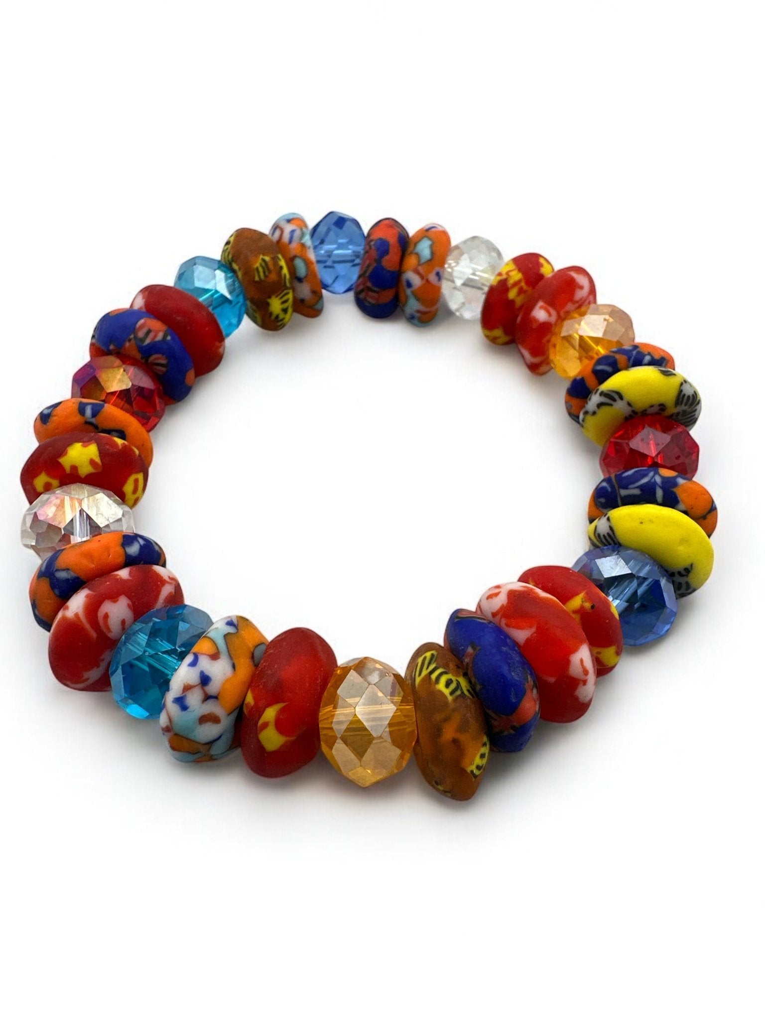 Authentic West African Multicoloured Korobo Beaded Bracelet - Fatisha Boutique