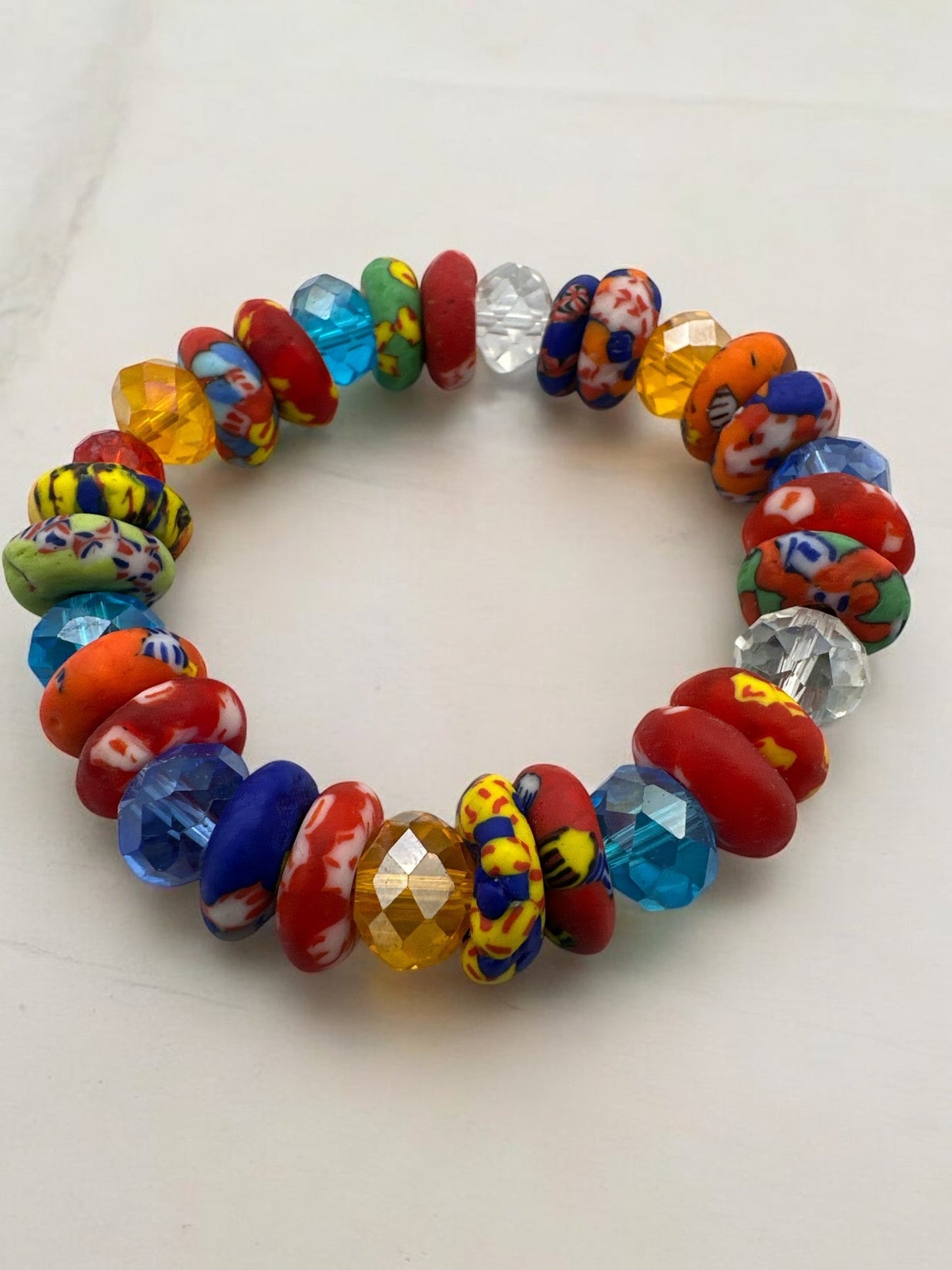 Authentic West African Multicoloured Korobo Beaded Bracelet - Fatisha Boutique