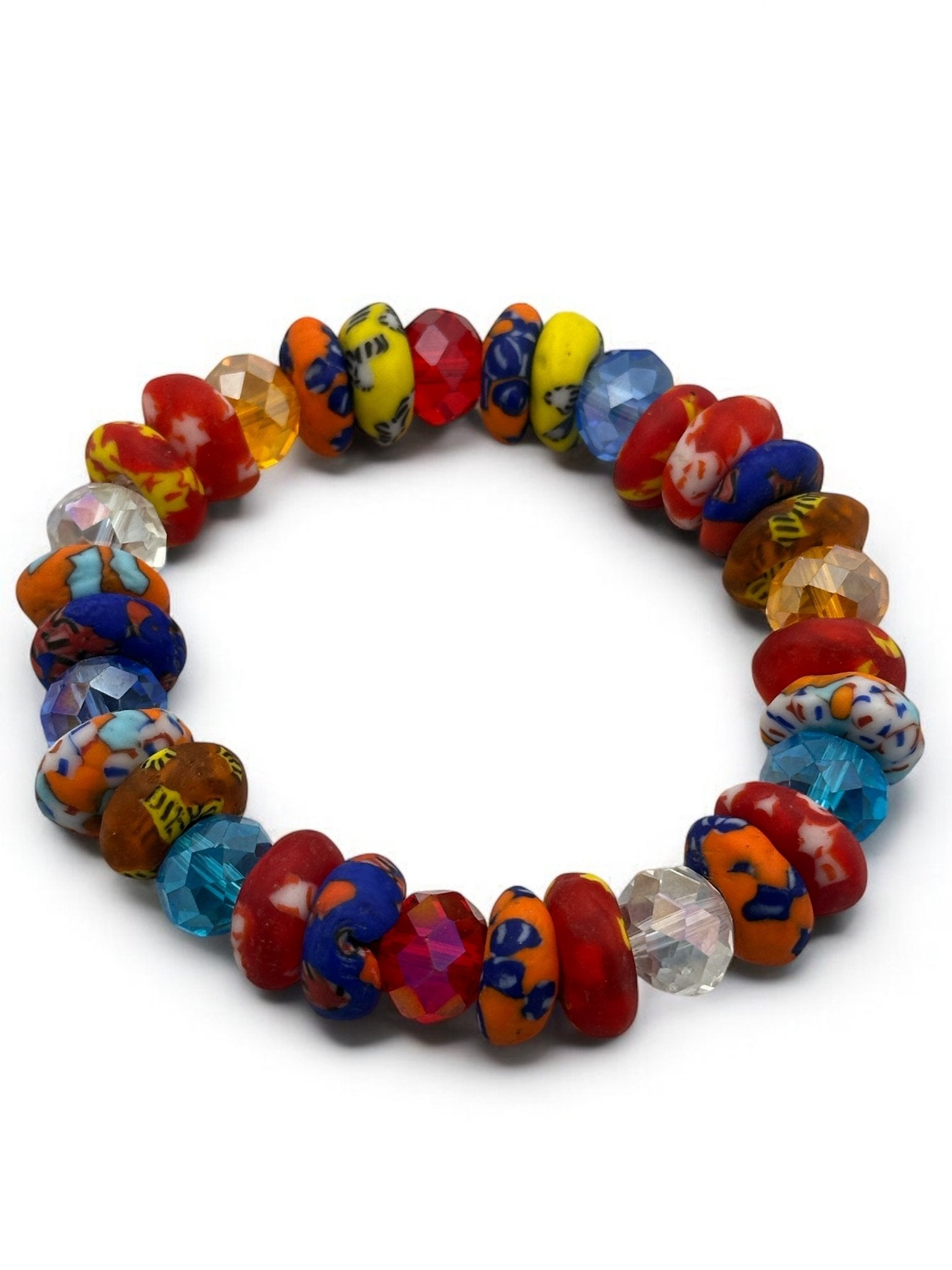 Authentic West African Multicoloured Korobo Beaded Bracelet - Fatisha Boutique
