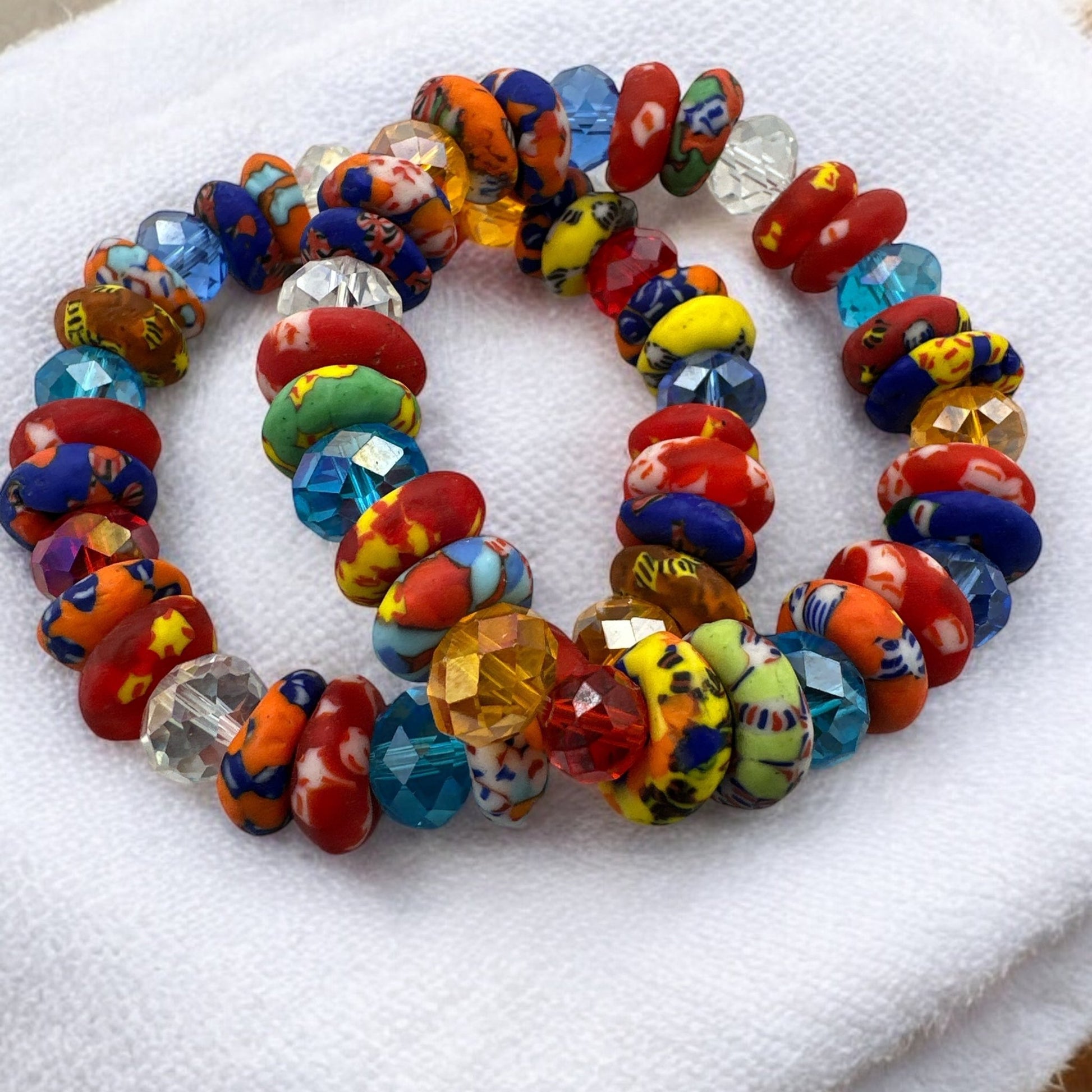 Authentic West African Multicoloured Korobo Beaded Bracelet - Fatisha Boutique