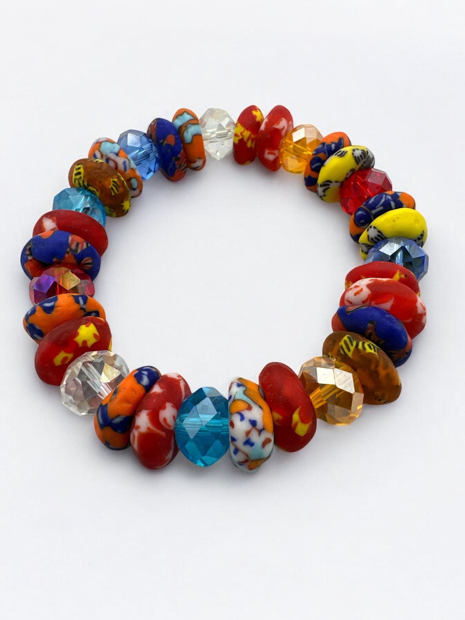 Authentic West African Multicoloured Korobo Beaded Bracelet - Fatisha Boutique