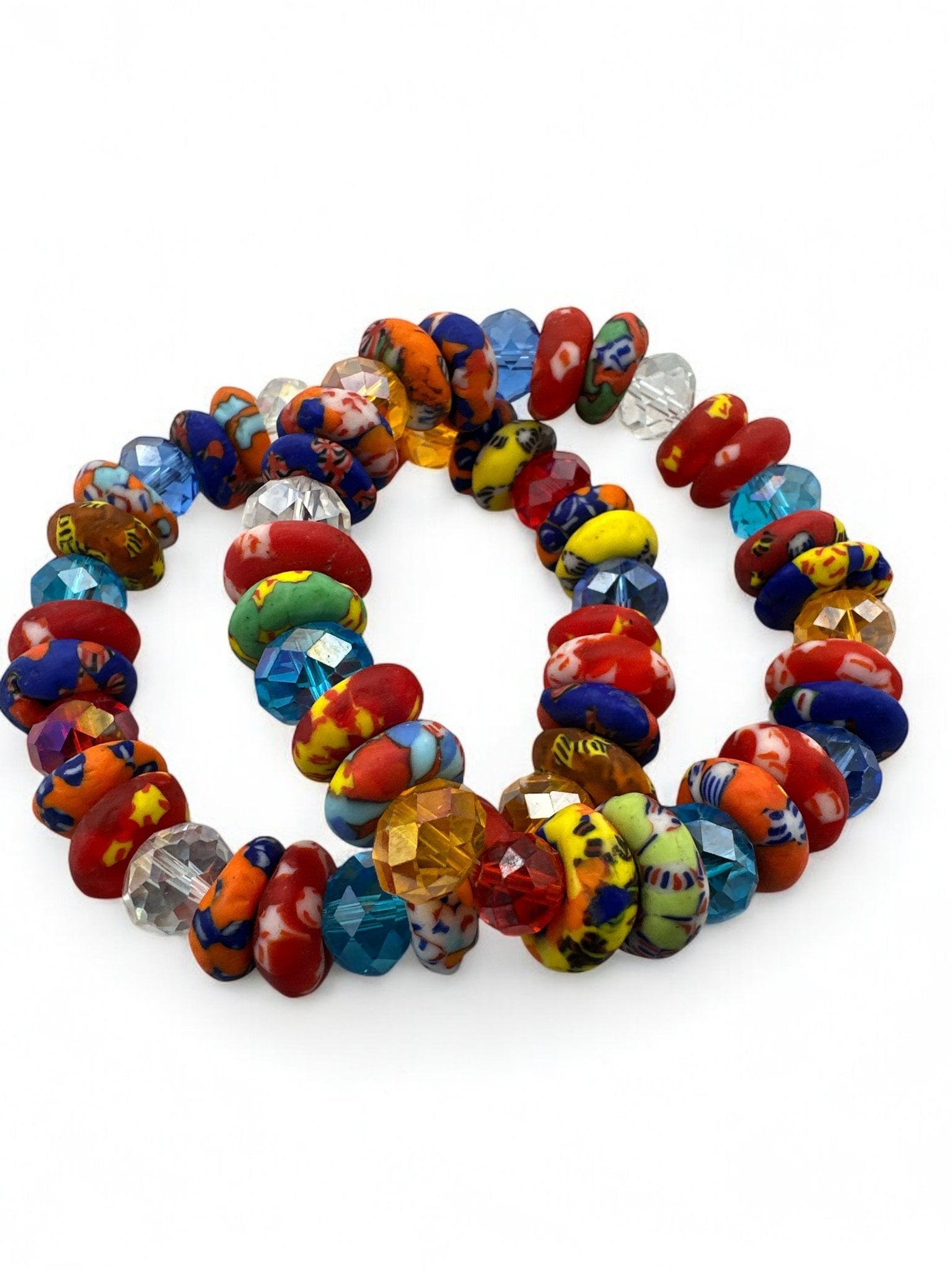 Authentic West African Multicoloured Korobo Beaded Bracelet - Fatisha Boutique