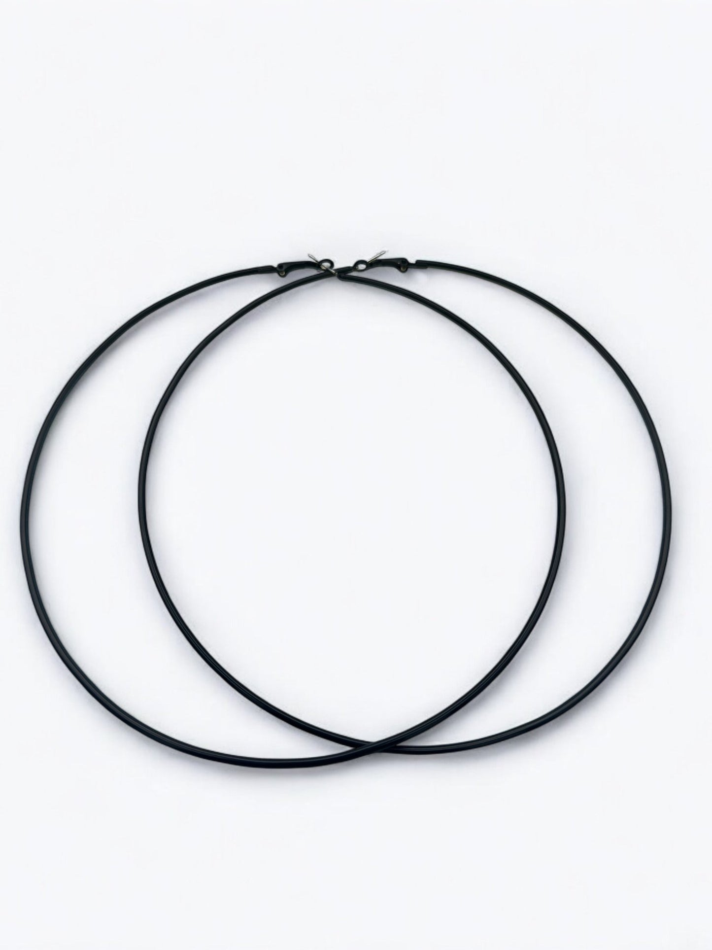 Big 14cm Lightweight Oversized Hoop Earrings – Available in Gold, Black, Silver - Fatisha Boutique