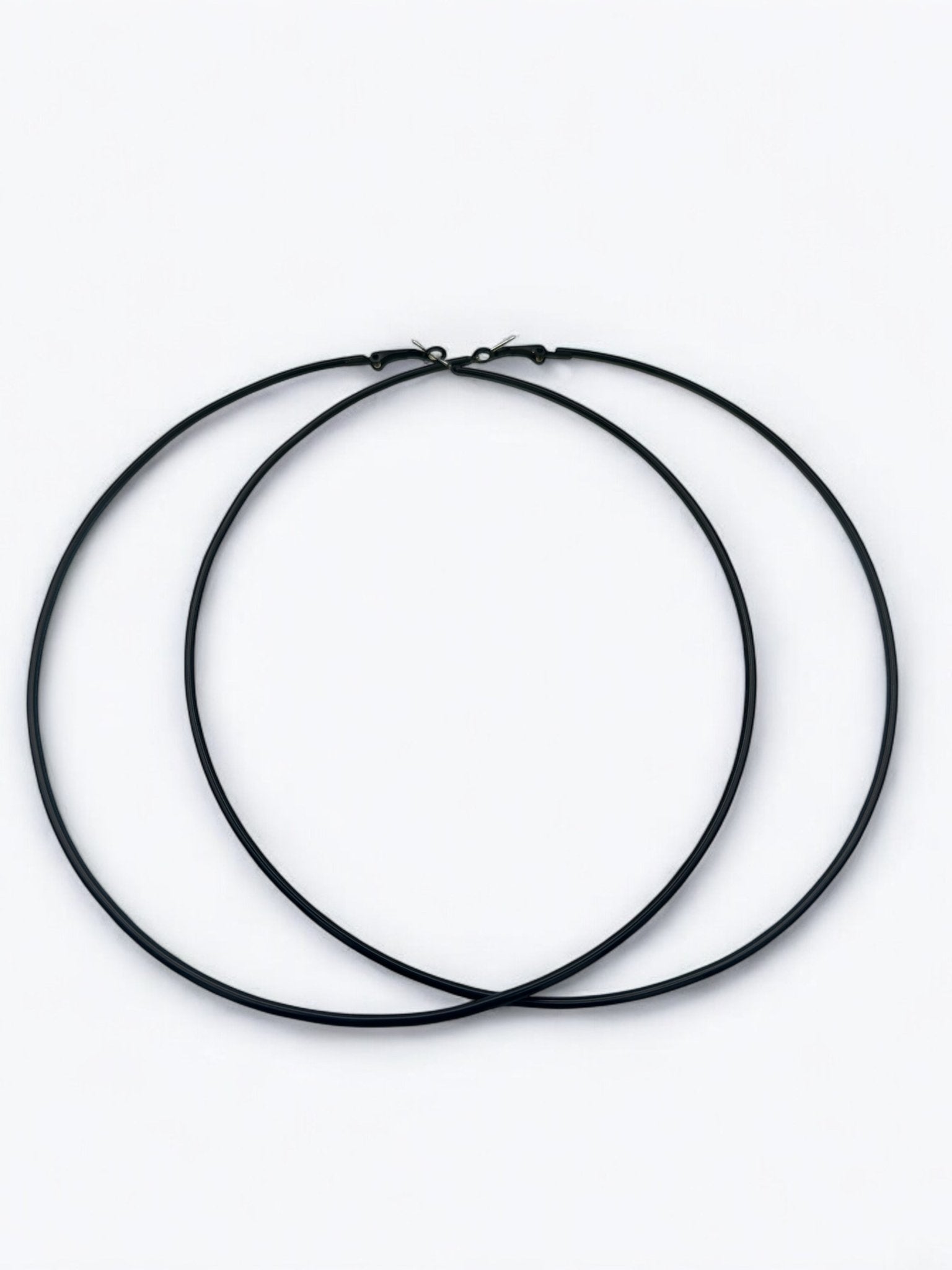 Big 14cm Lightweight Oversized Hoop Earrings – Available in Gold, Black, Silver - Fatisha Boutique