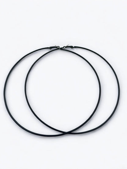 Big 14cm Lightweight Oversized Hoop Earrings – Available in Gold, Black, Silver - Fatisha Boutique