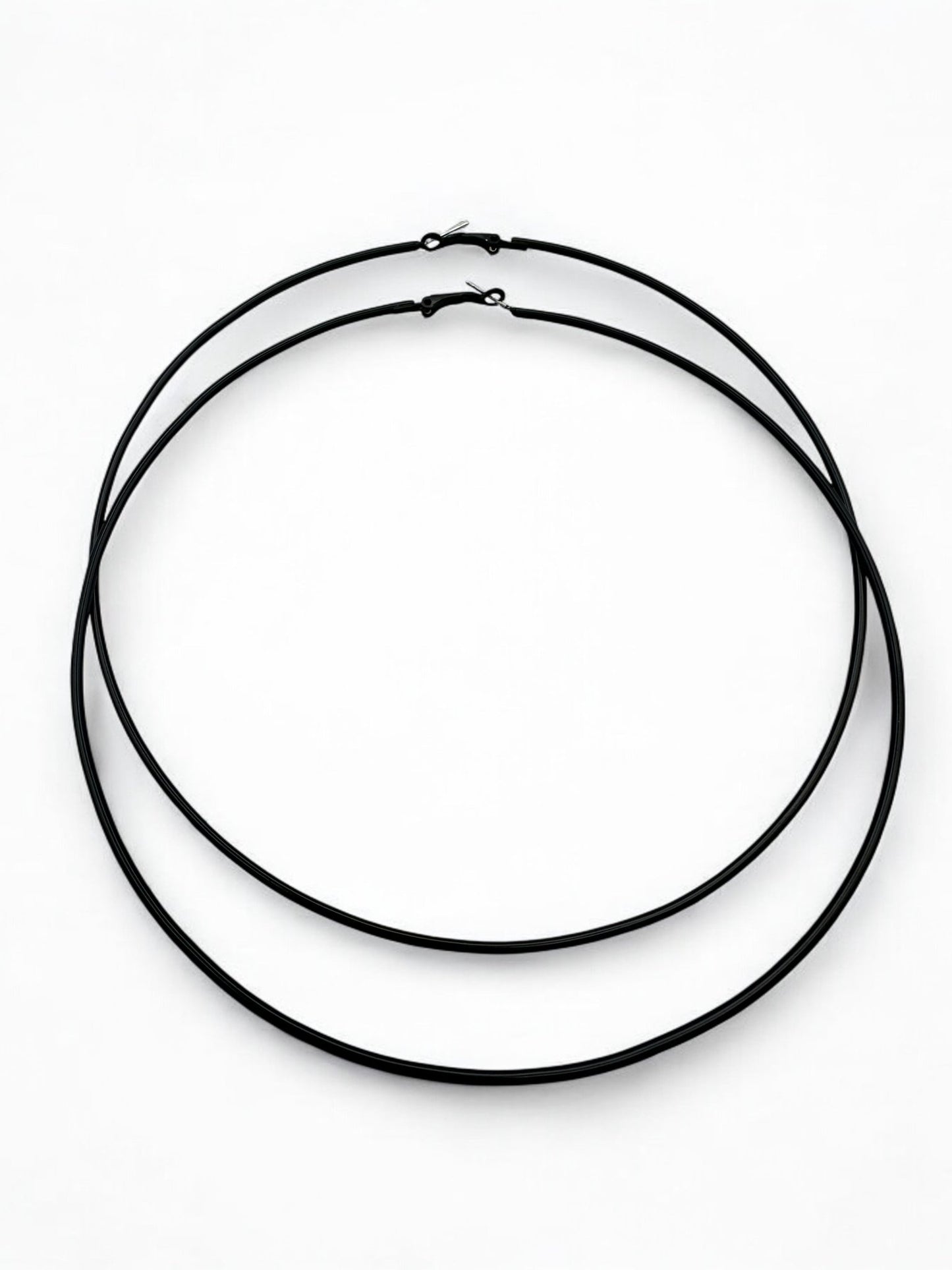 Big 14cm Lightweight Oversized Hoop Earrings – Available in Gold, Black, Silver - Fatisha Boutique