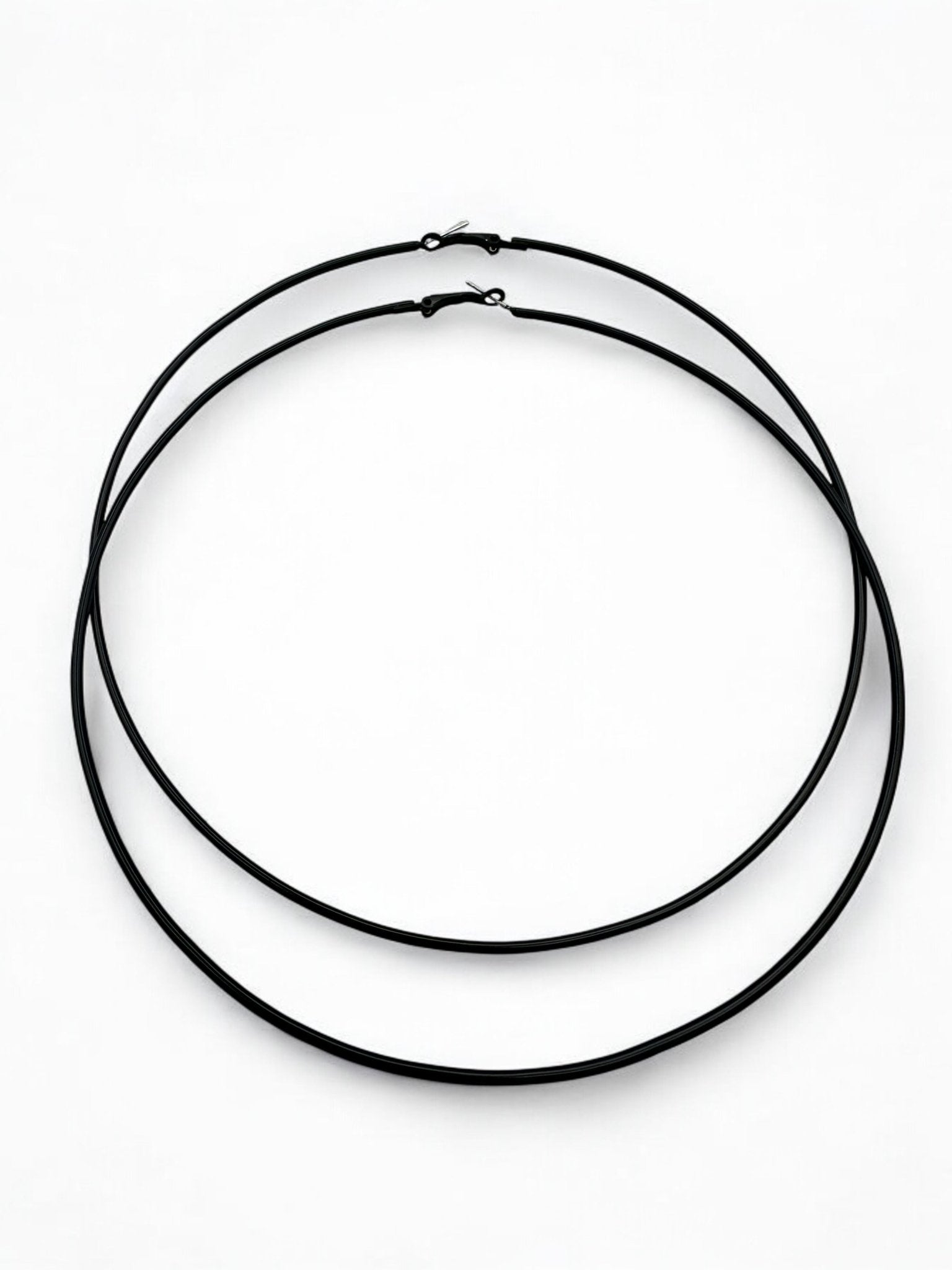 Big 14cm Lightweight Oversized Hoop Earrings – Available in Gold, Black, Silver - Fatisha Boutique