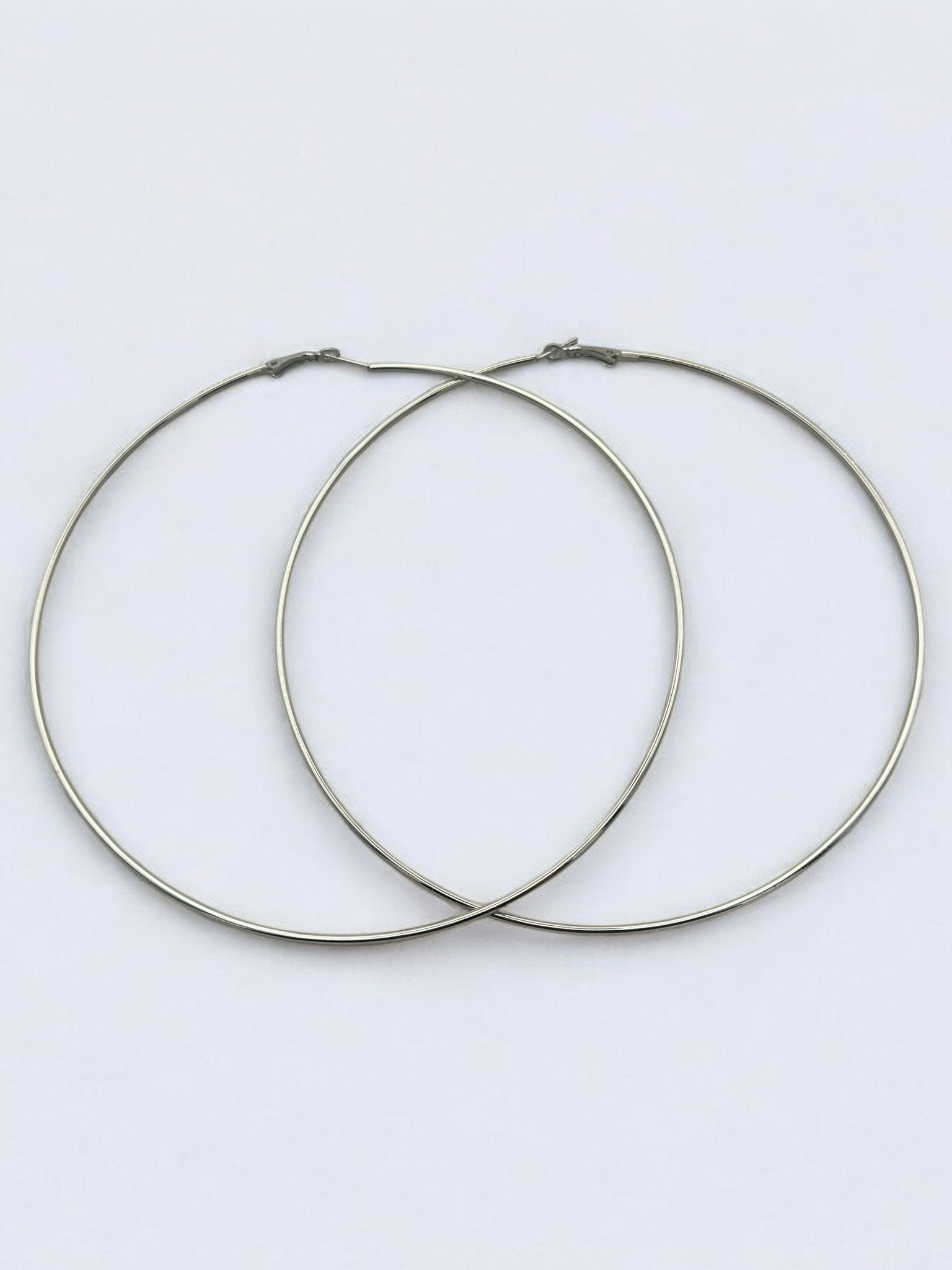 Big 14cm Lightweight Oversized Hoop Earrings – Available in Gold, Black, Silver - Fatisha Boutique