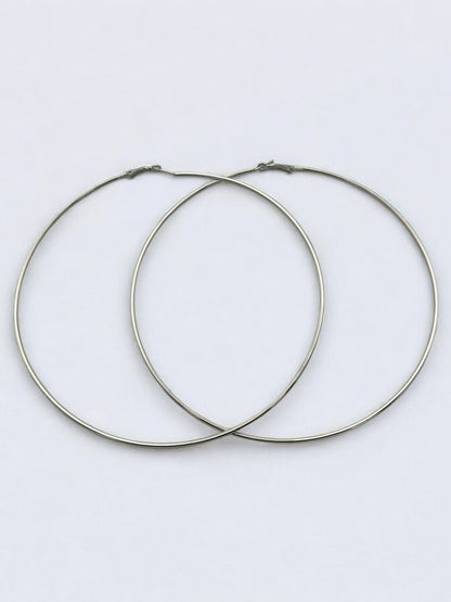 Big 14cm Lightweight Oversized Hoop Earrings – Available in Gold, Black, Silver - Fatisha Boutique