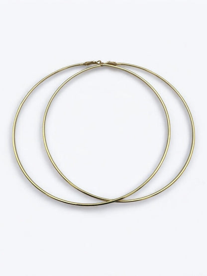 Big 14cm Lightweight Oversized Hoop Earrings – Available in Gold, Black, Silver - Fatisha Boutique