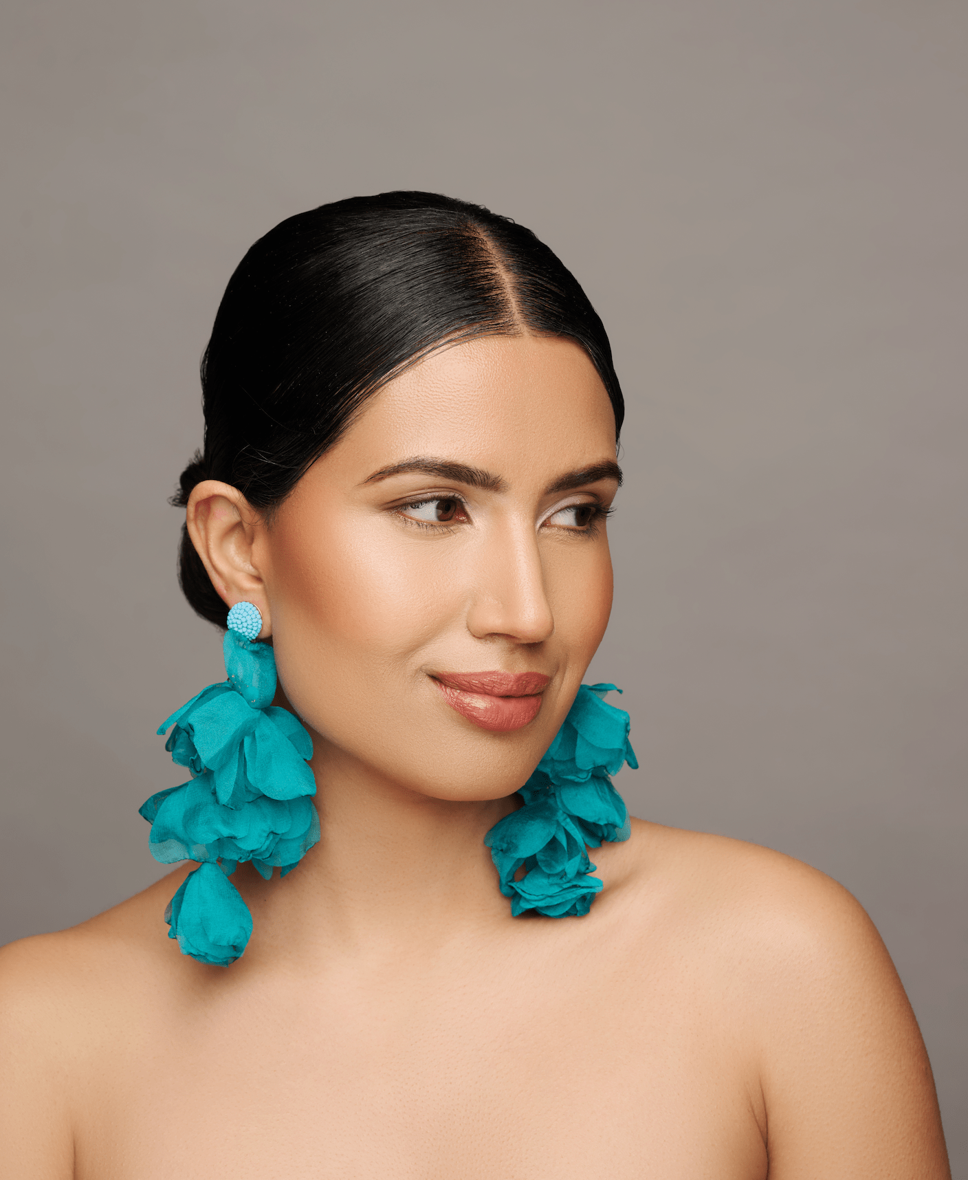 Big Bohemian Long Fringed Flower Tassel Stud Dangle Earrings - Fatisha Boutique
