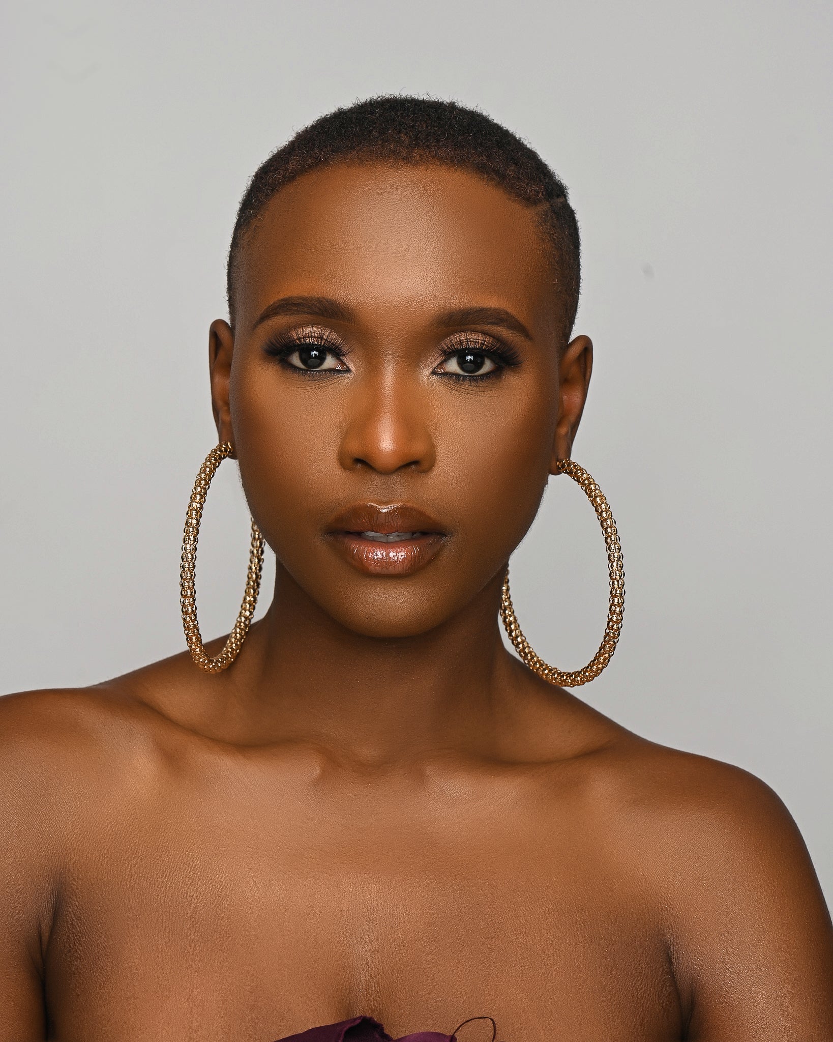 Big Chunky Gold Colour 10CM Statement Hoop Earrings - Fatisha Boutique
