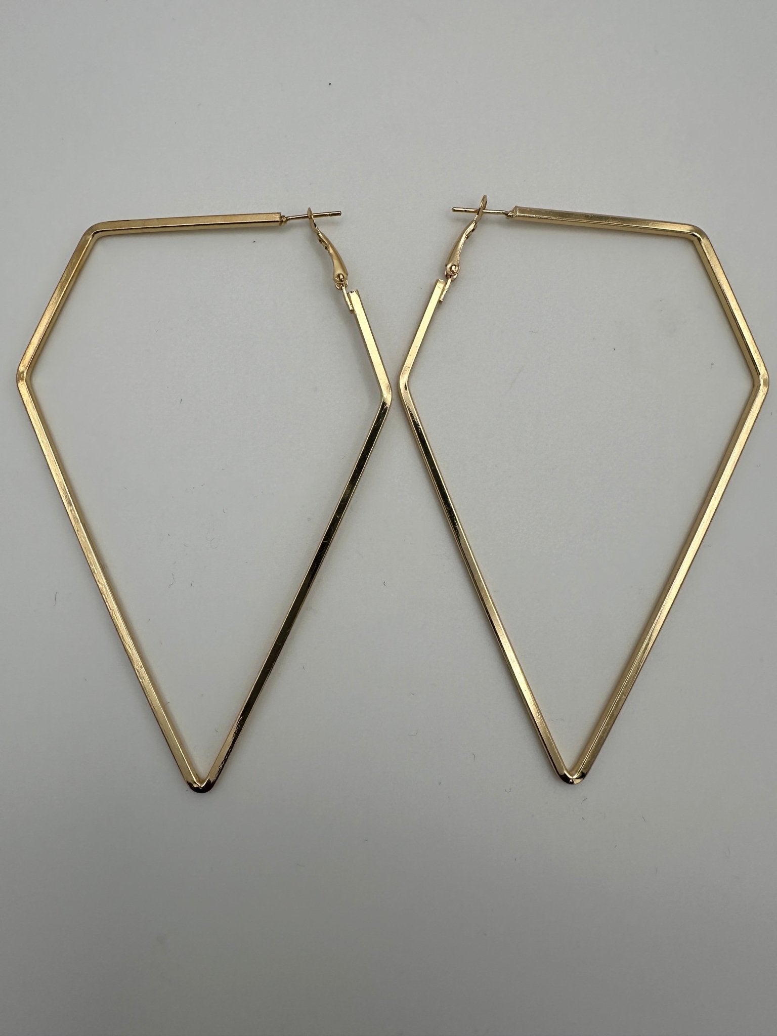 Big Irregular Polygon Shaped Statement Hoop Earrings - Fatisha Boutique